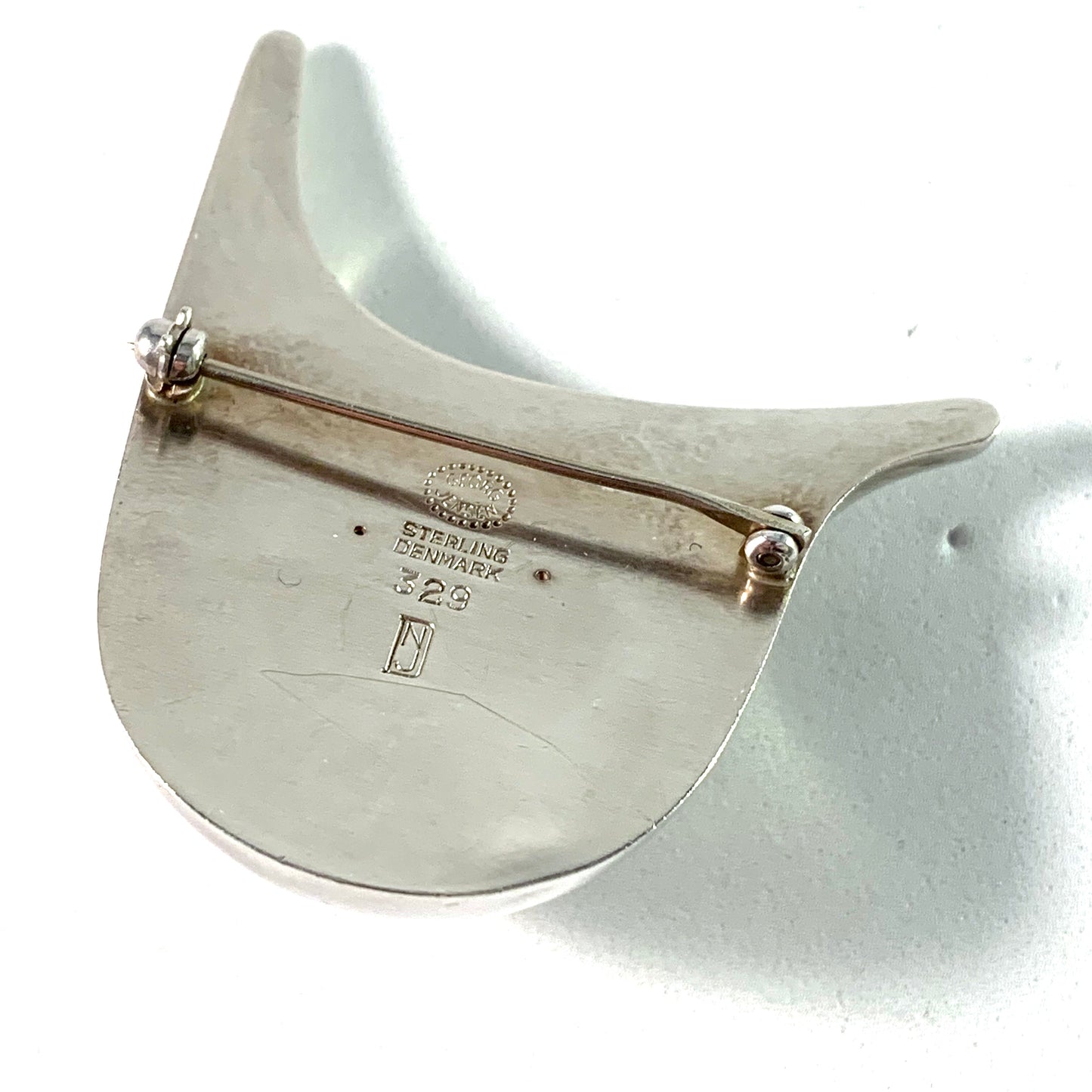Georg Jensen Mid Century Modern Sterling Brooch. 329 by Nanna Ditzel