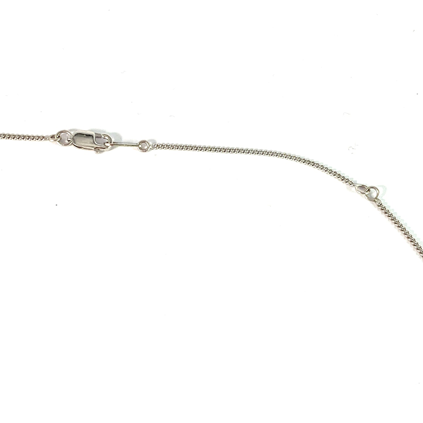 Märta Lindgren, Sweden 1967. Vintage Sterling Silver Bergslagen Stone Pendant Necklace.