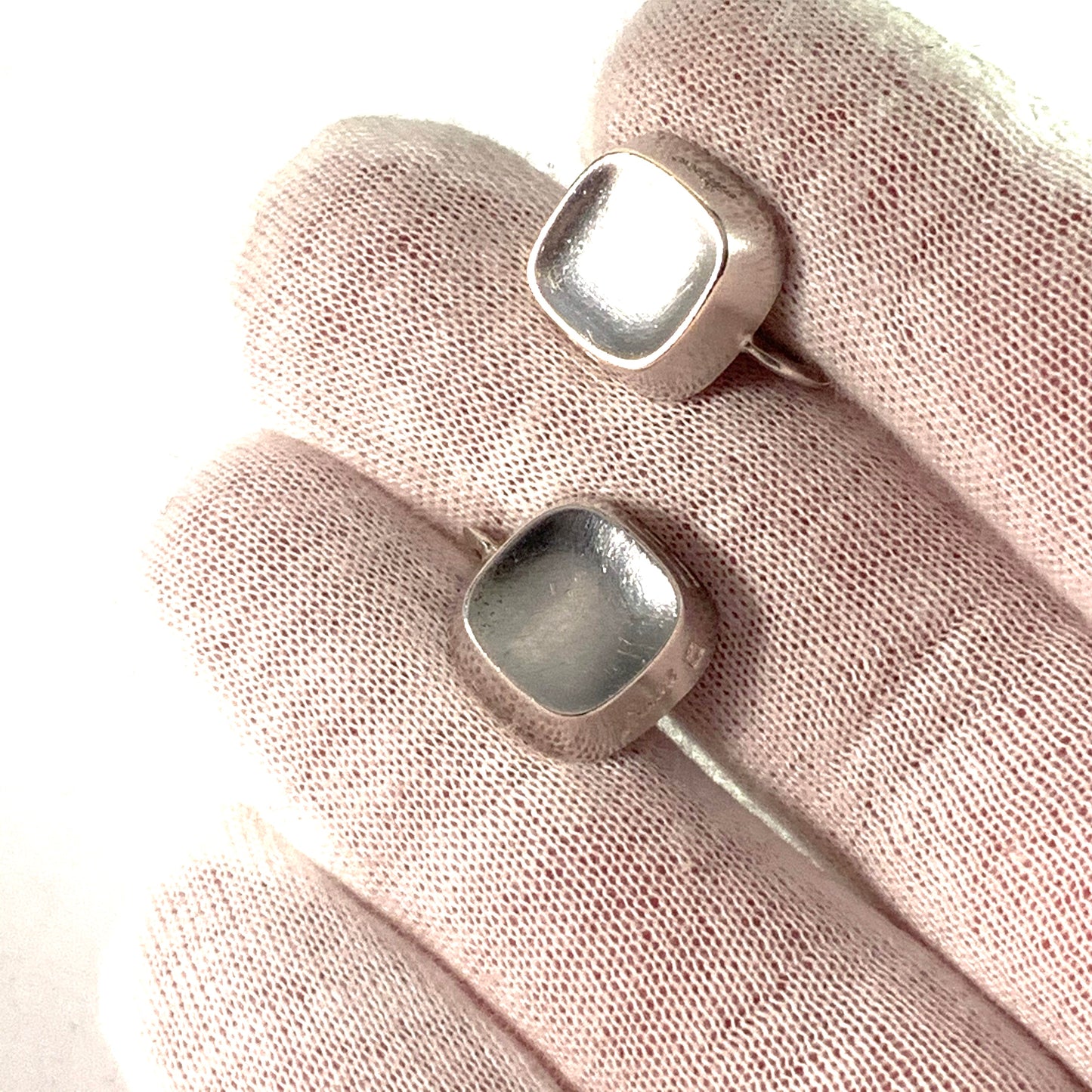 Sigurd Persson for Stigbert Iconic Cube Design Sterling Earrings