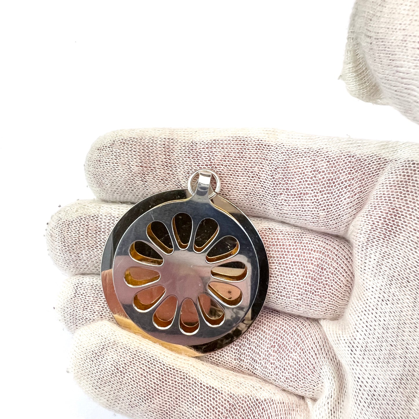 Theresia Hvorslev for Alton, Sweden 1968. Vintage Sterling Silver Pendant. Signed.