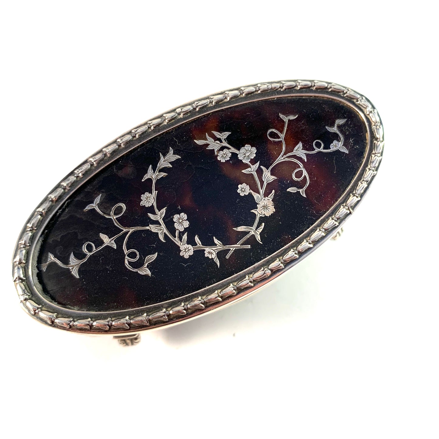 William Comyns & Sons London 1912 Sterling Shell Jewelry Box.