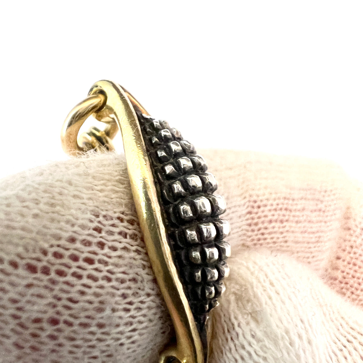 ジョージ ジェンセン、デザインはレーネ ムンテ。ヴィンテージ 18K ゴールド シルバー ブレスレット。デザイン425B