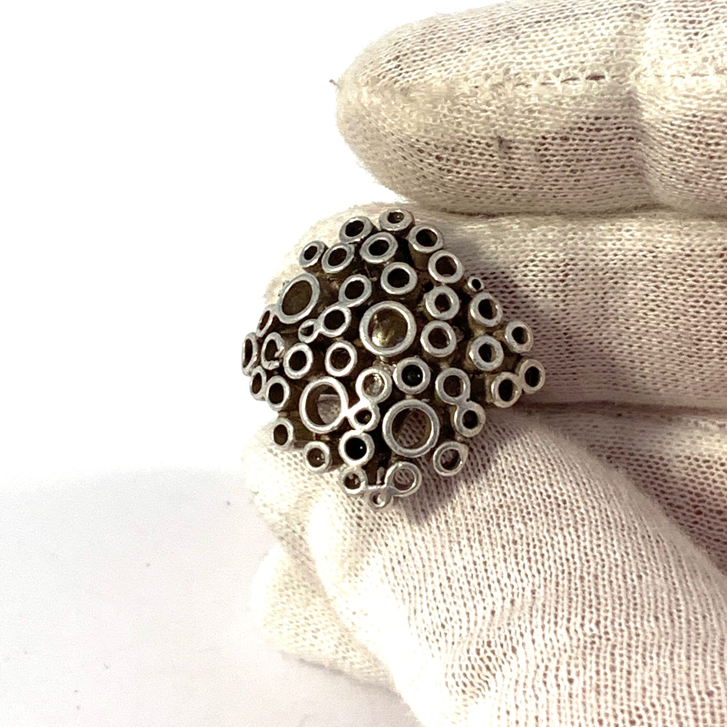 Erik Granit, Finland 1971 Modernist Sterling Silver Ring.