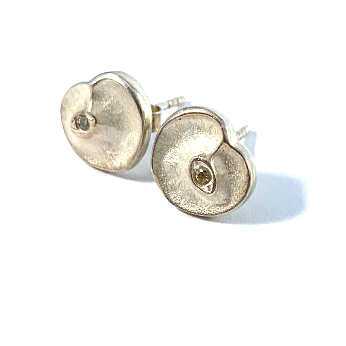 Finnfeelings, Finland. Vintage Sterling Silver Eye Of The Soul Stud Earrings.