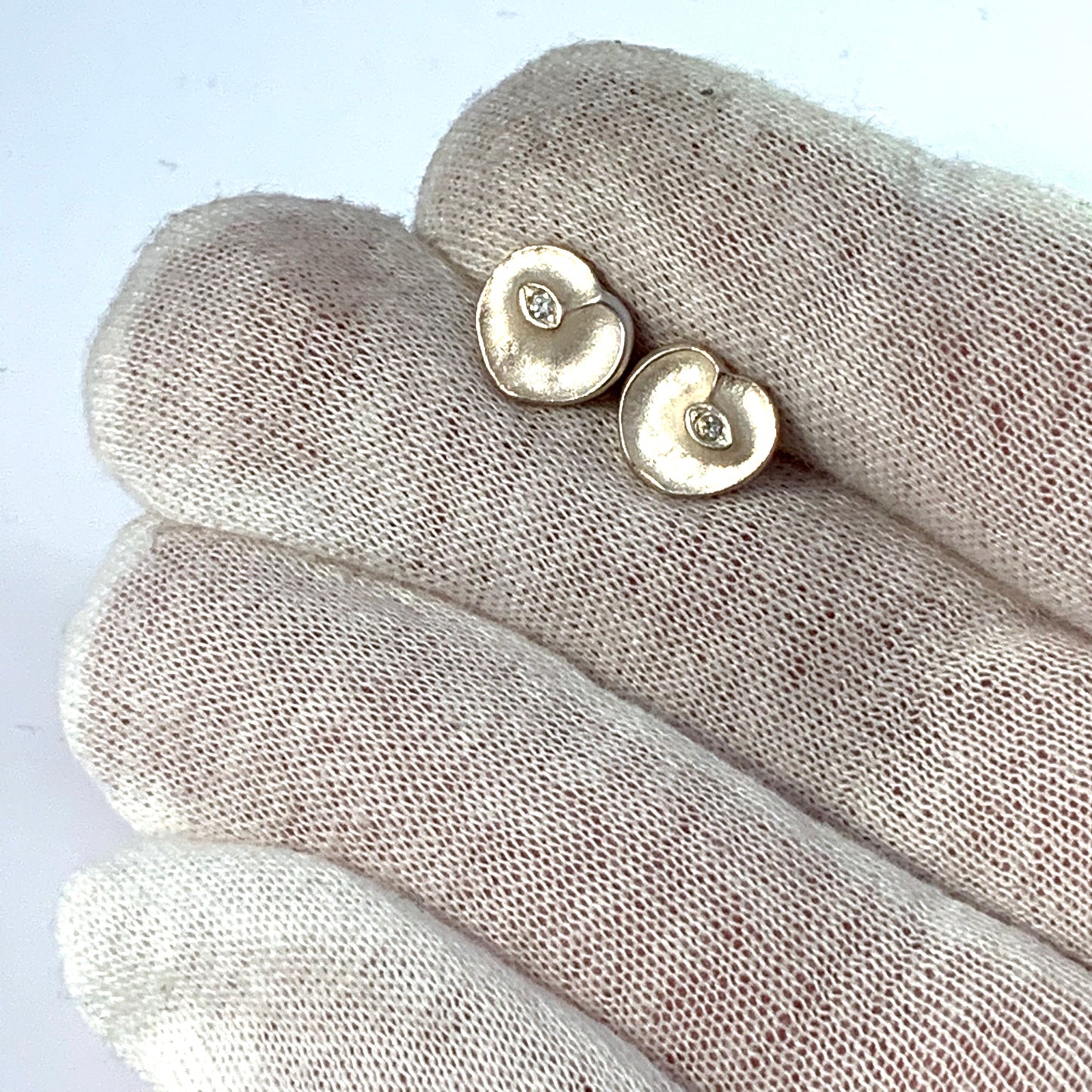 Finnfeelings, Finland. Vintage Sterling Silver Eye Of The Soul Stud Earrings.
