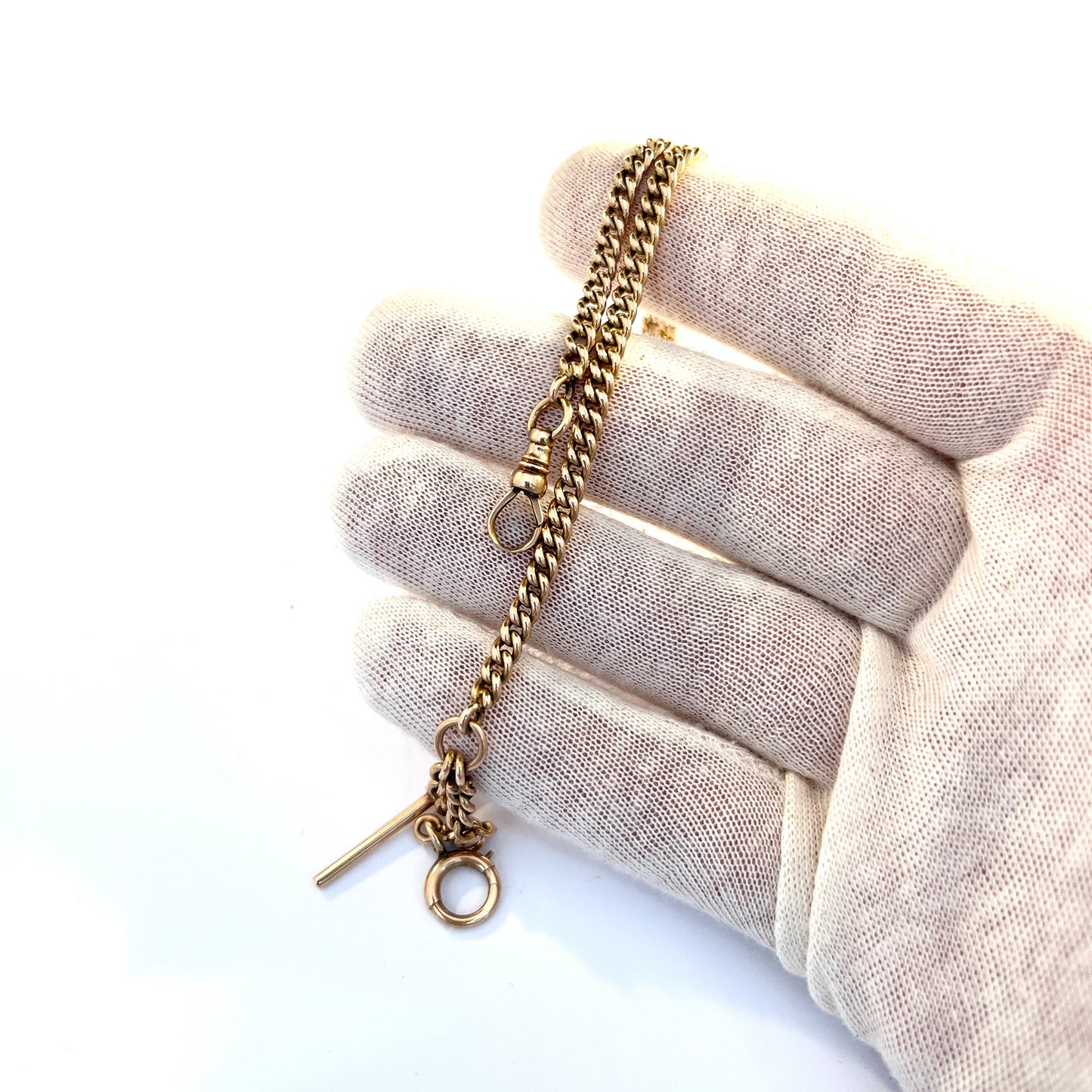 Antique c year 1900 14k Gold Albert Watch Chain. 22.5gram