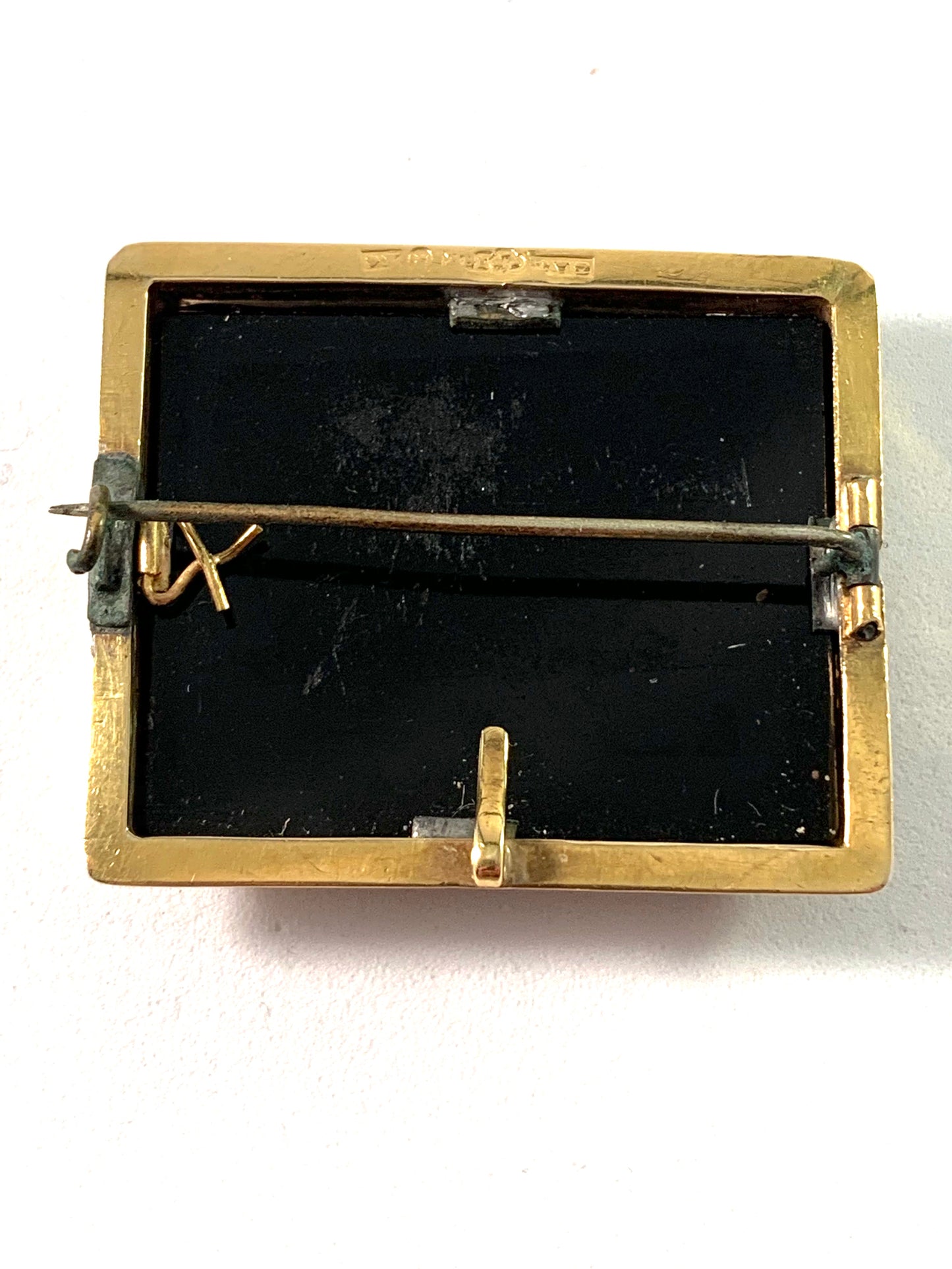 Italian Grand Tour Micro Mosaic Brooch, 18k Gold Frame by Gustaf Adolf Cedergren, Stockholm year 1852