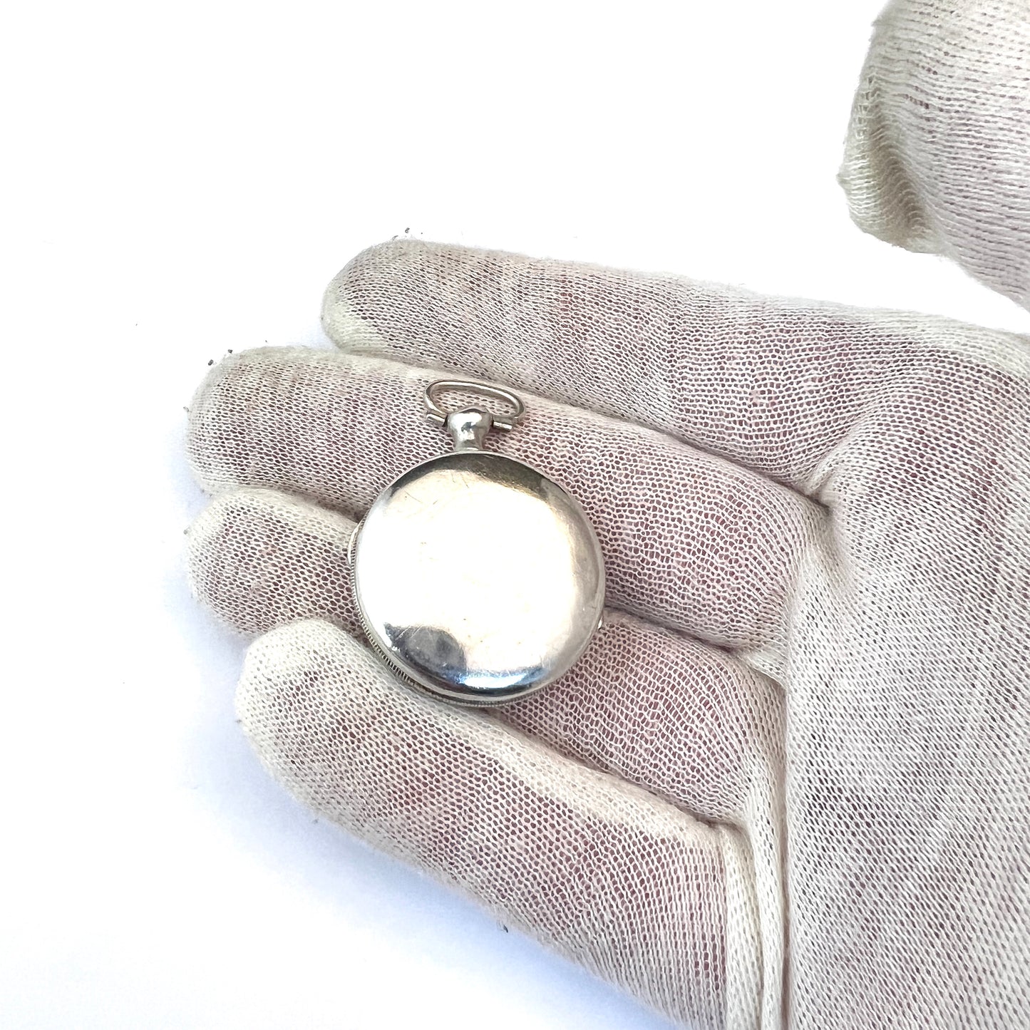 Frans Holm, Sweden 1876. Antique Victorian Solid Silver Vinaigrette Locket Pendant.