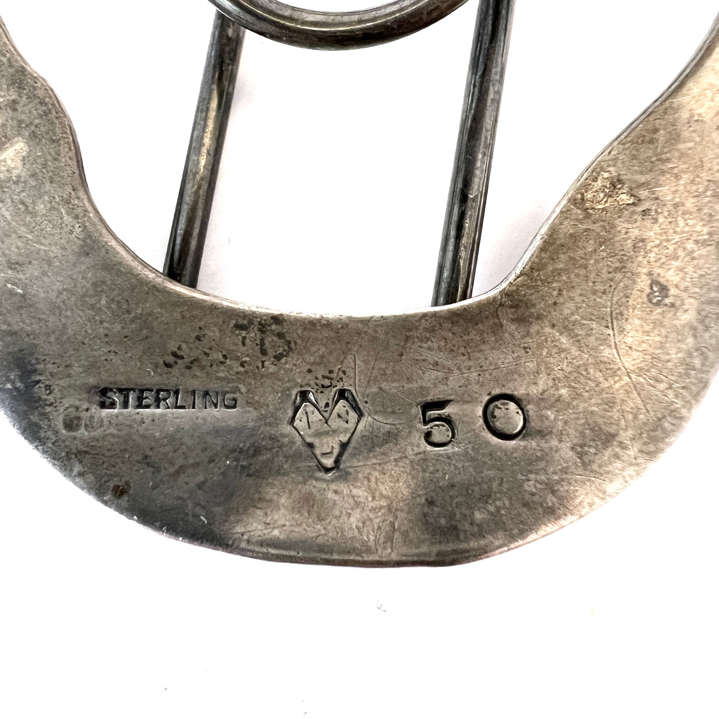 IN Deitsch NYC c 1910. 非常に大きなスターリング シルバー サッシュ/ベルト バックル