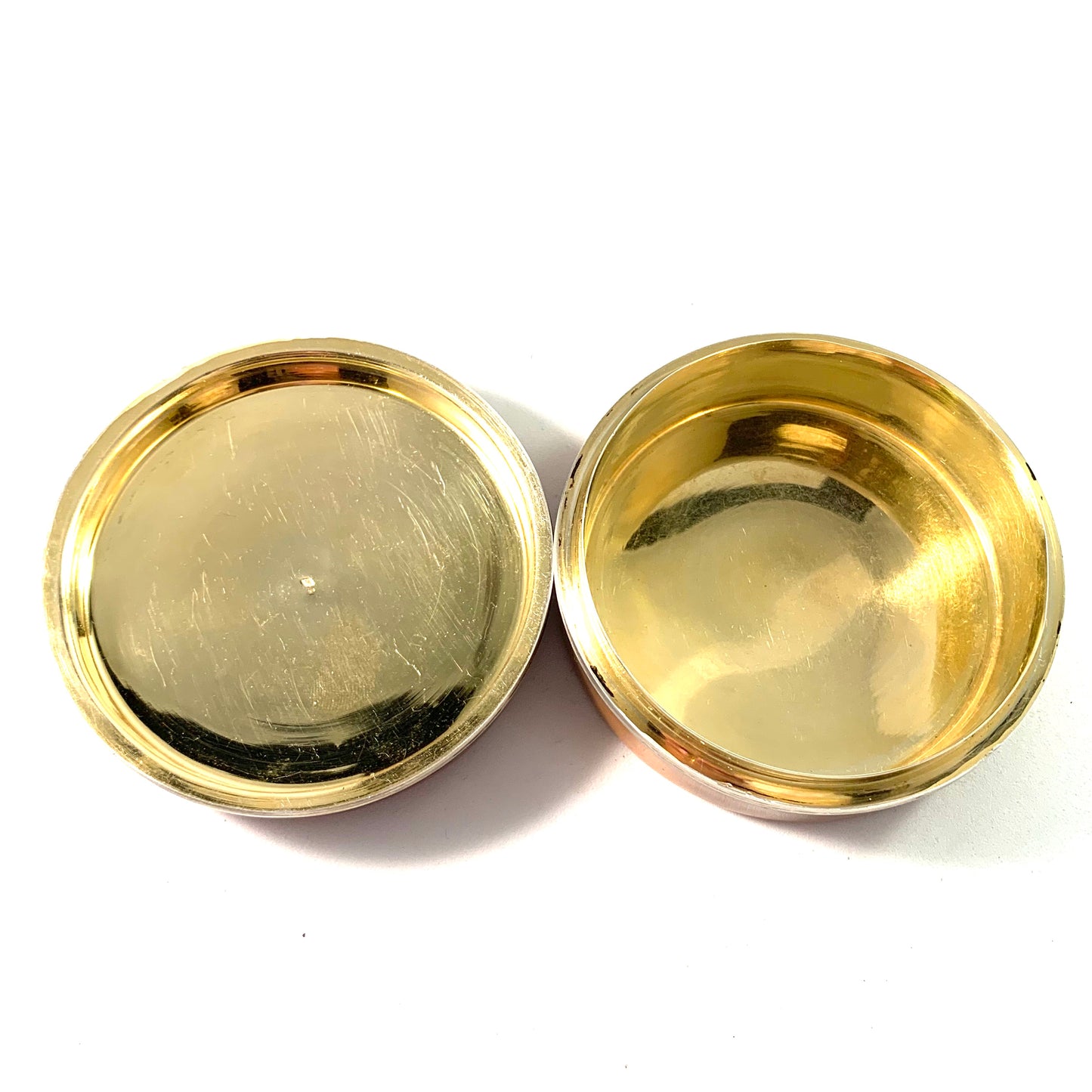 Paul Guillon, Paris France c 1900 Sterling Silver Dressing Table Enamel Box.