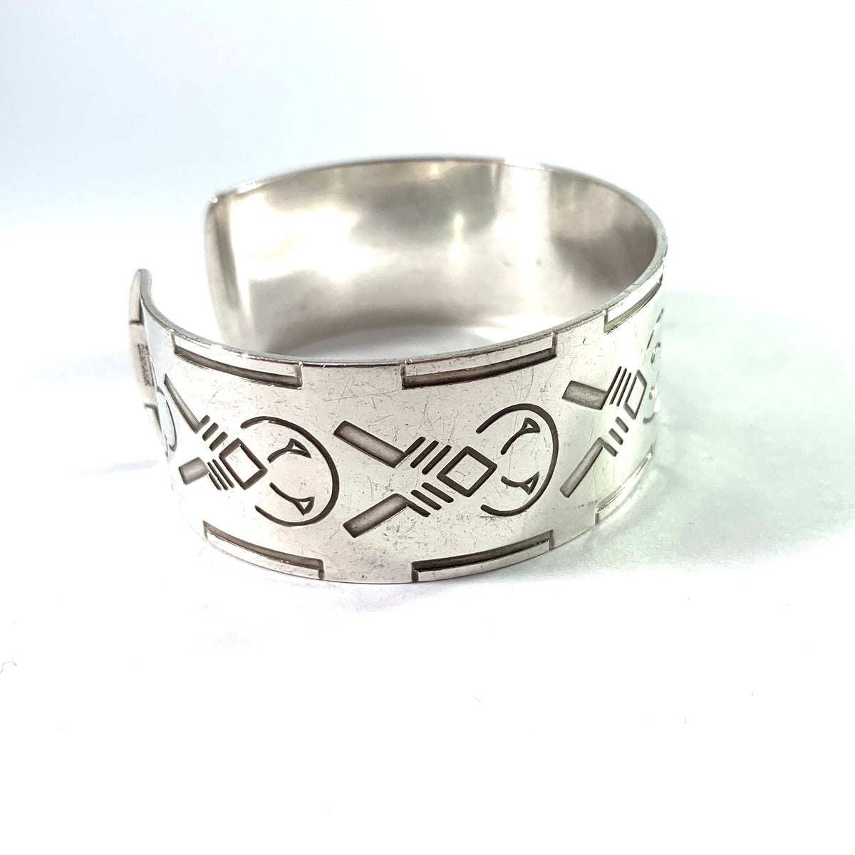 Georg Jensen Mid Century Sterling Silver Cuff Bracelet. Design no 64, by Harald Nielsen