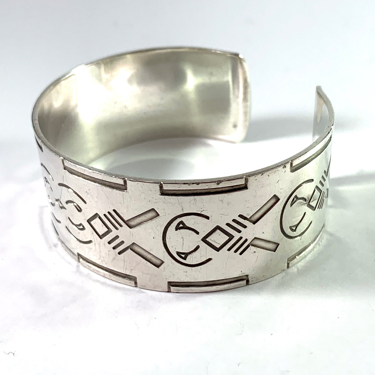 Georg Jensen Mid Century Sterling Silver Cuff Bracelet. Design no 64, by Harald Nielsen