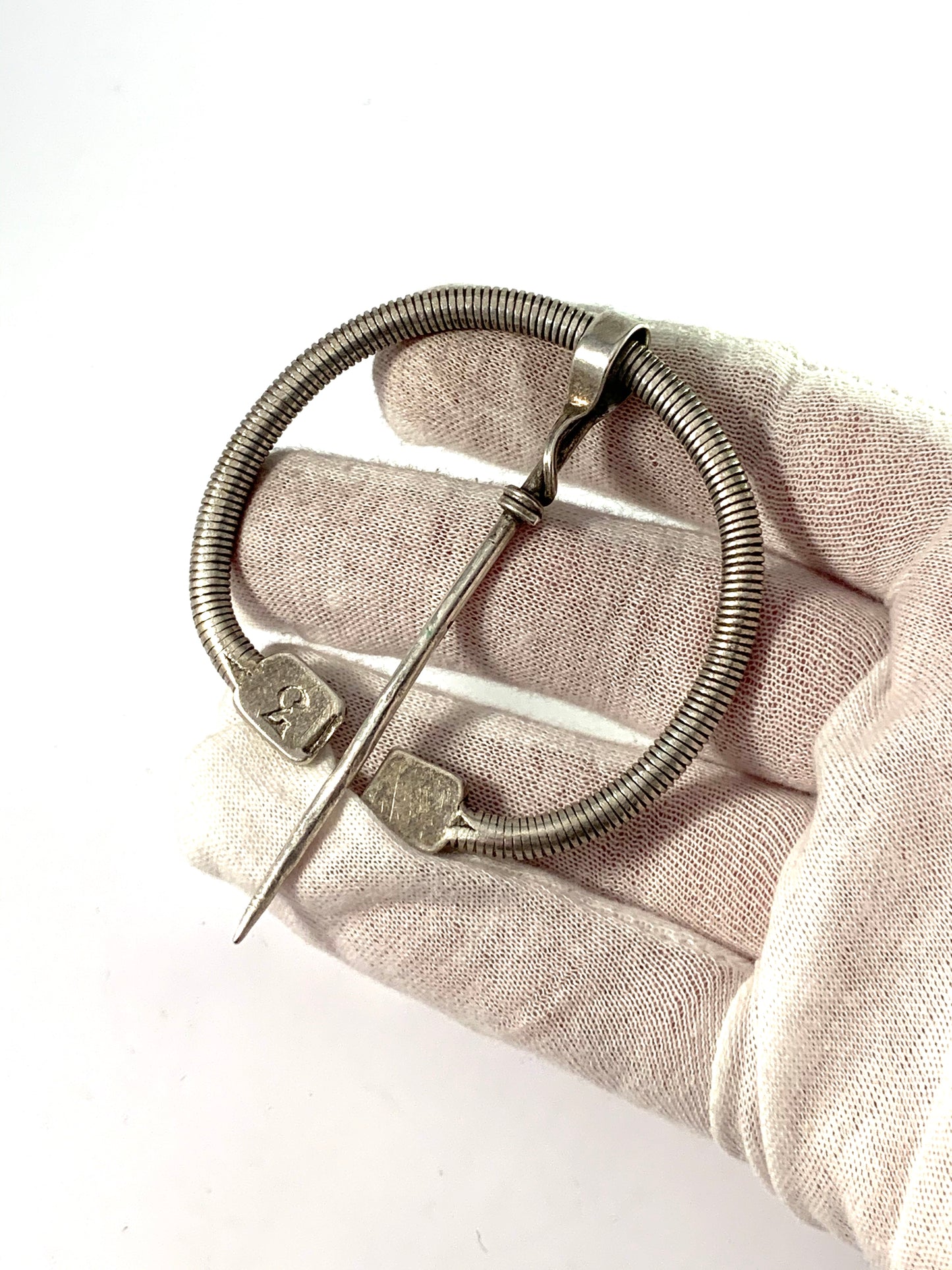 Huge Vintage Mid Century Berber Fibula Brooch.