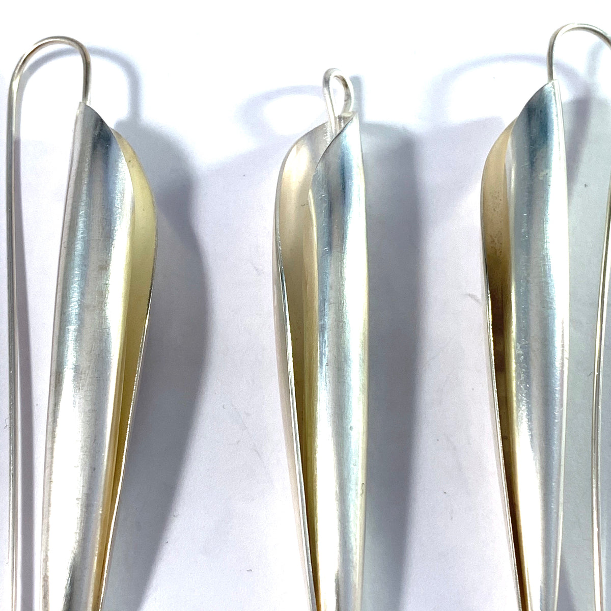 David-Andersen, designer Ingjerd Hanevold, Norway Huge Set of Sterling Silver Earrings and Pendant.