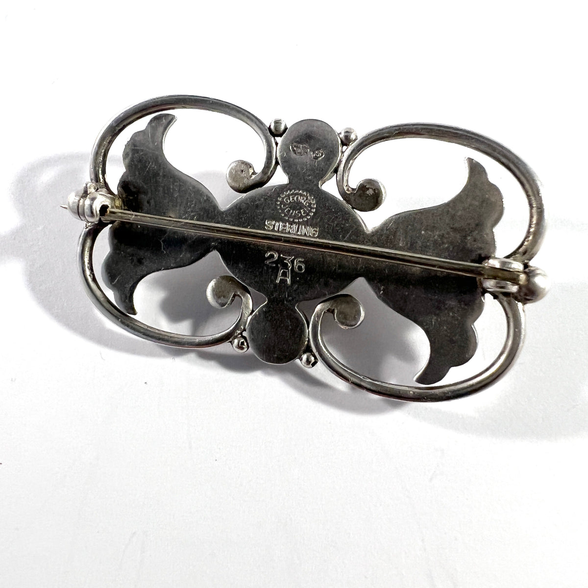 Georg Jensen Denmark. Vintage Sterling Silver Brooch. Design 236A