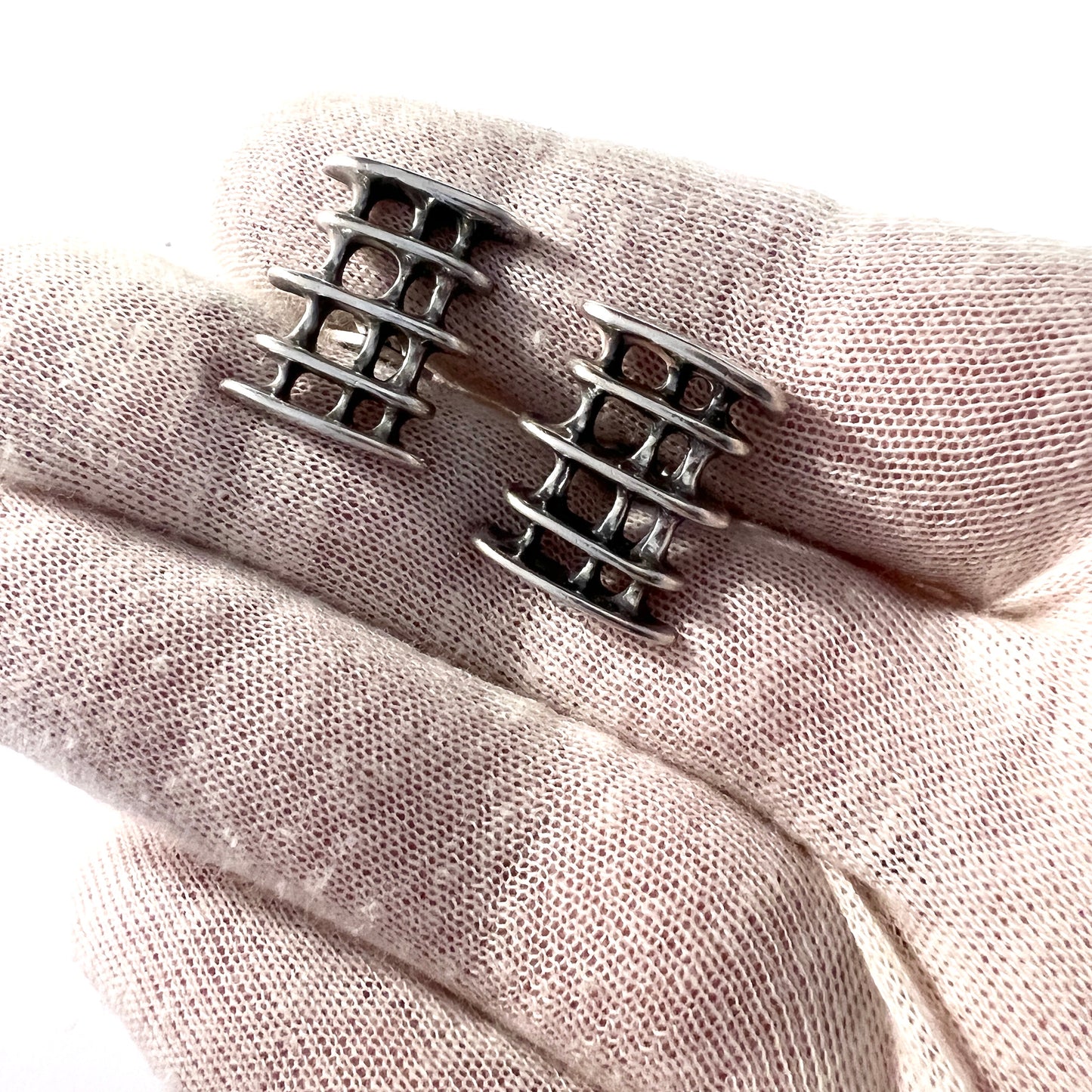David-Andersen Norway 1960s. Sterling Silver Pair of Cufflinks