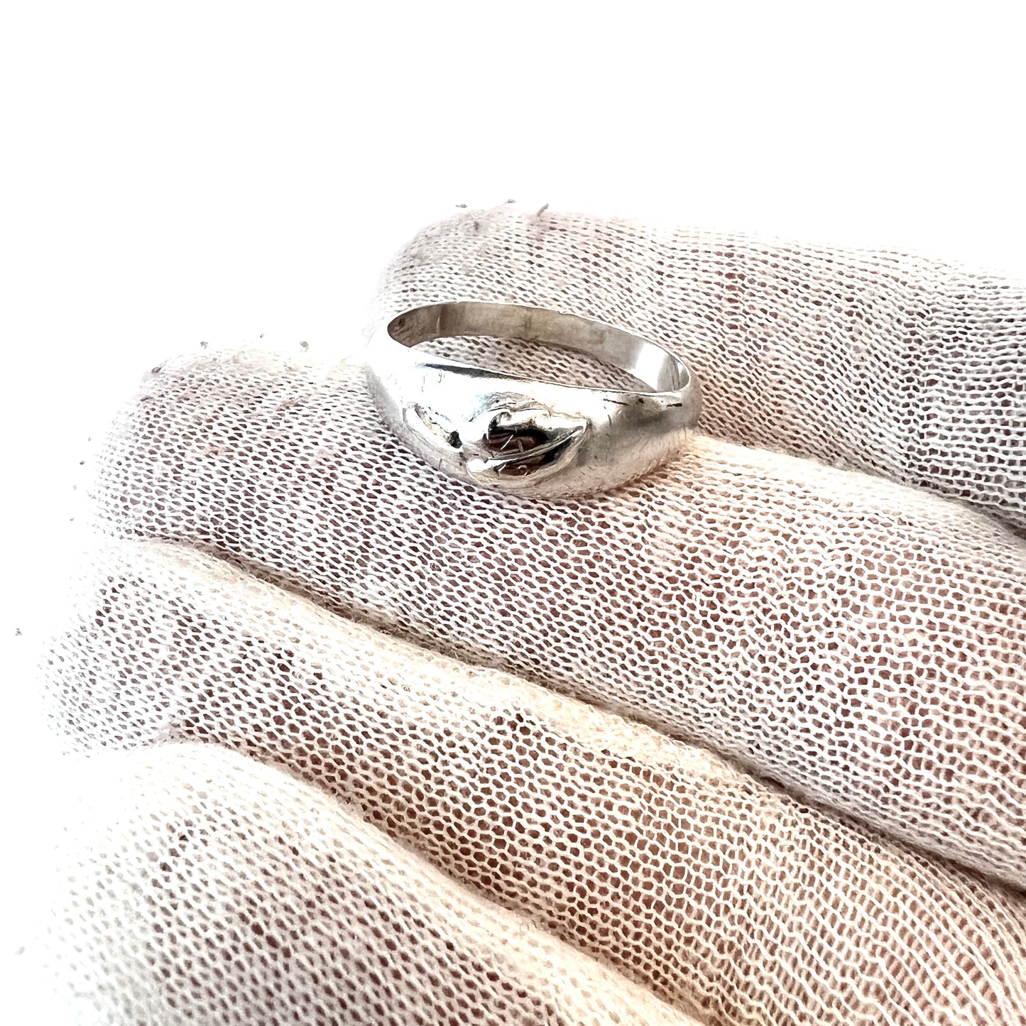 Sam Pettersson, Sweden 1913. Antique Solid Silver Men's Ring.