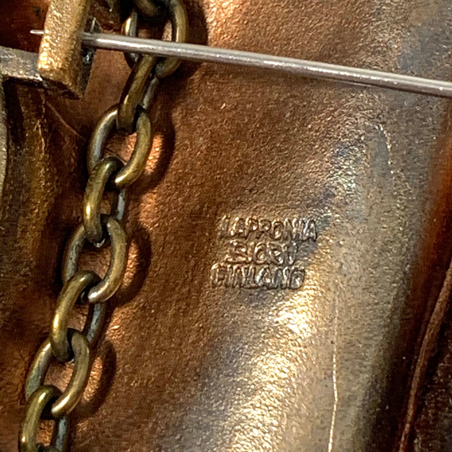 Björn Weckström Lapponia Finland 1971. Design Daytona, Massive Flame Bronze Pendant Necklace.