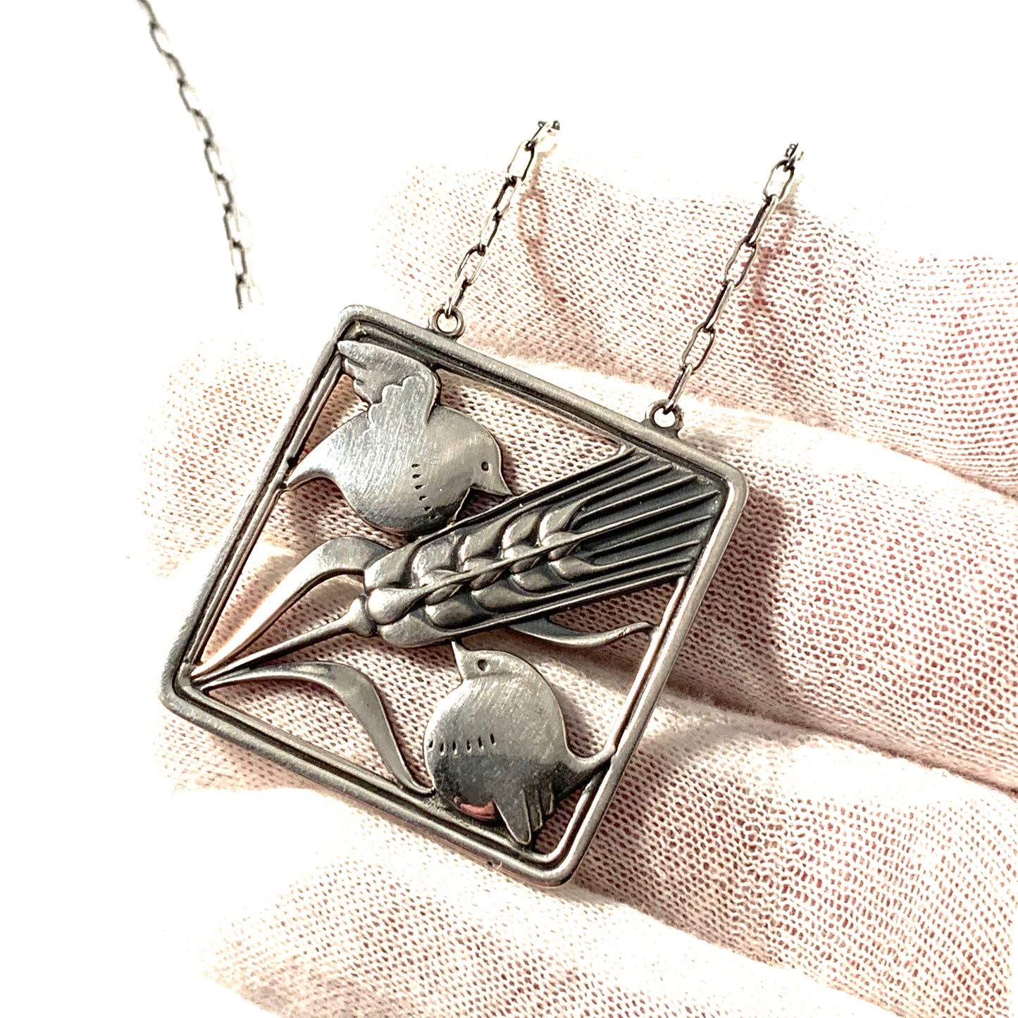 Georg Jensen, designer Arno Malinowski Sterling Silver Pendant Necklace.