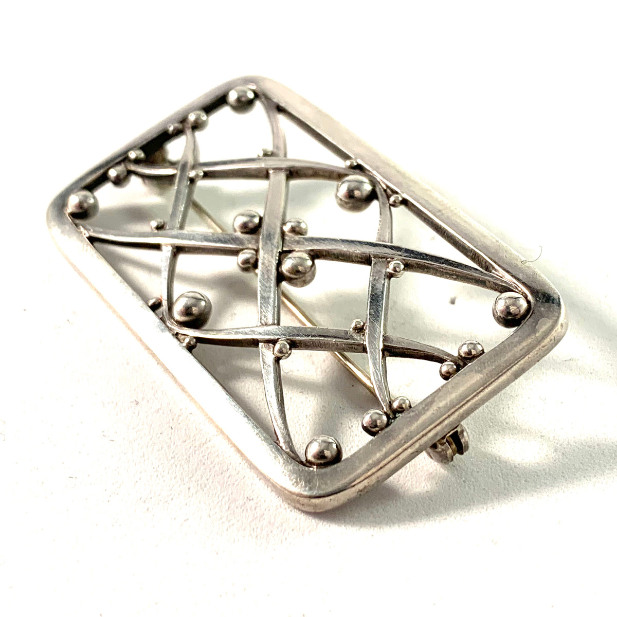Georg Jensen, 1933-44 Art Deco No 266, by Harald Nielsen Sterling Silver Brooch.