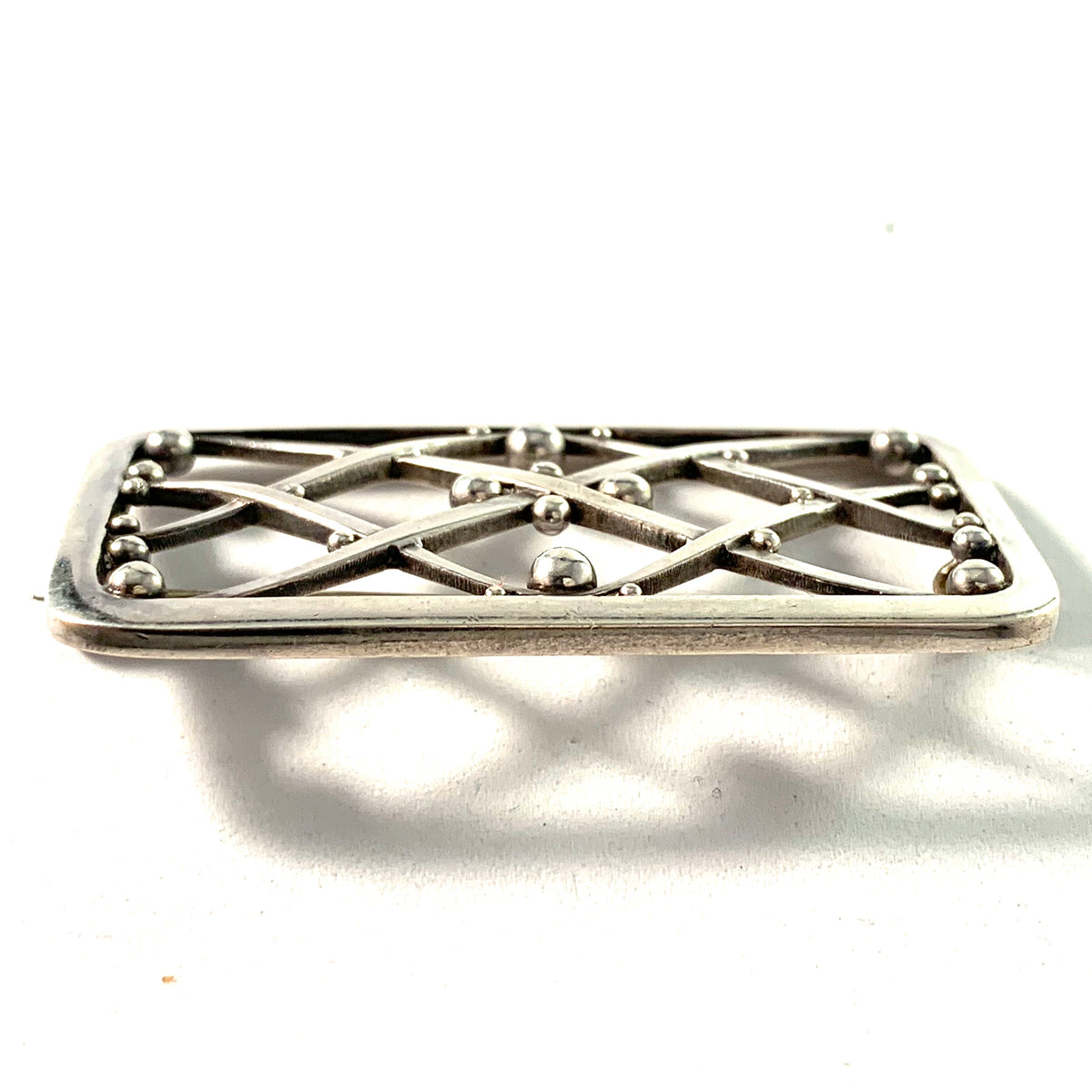 Georg Jensen, 1933-44 Art Deco No 266, by Harald Nielsen Sterling Silver Brooch.