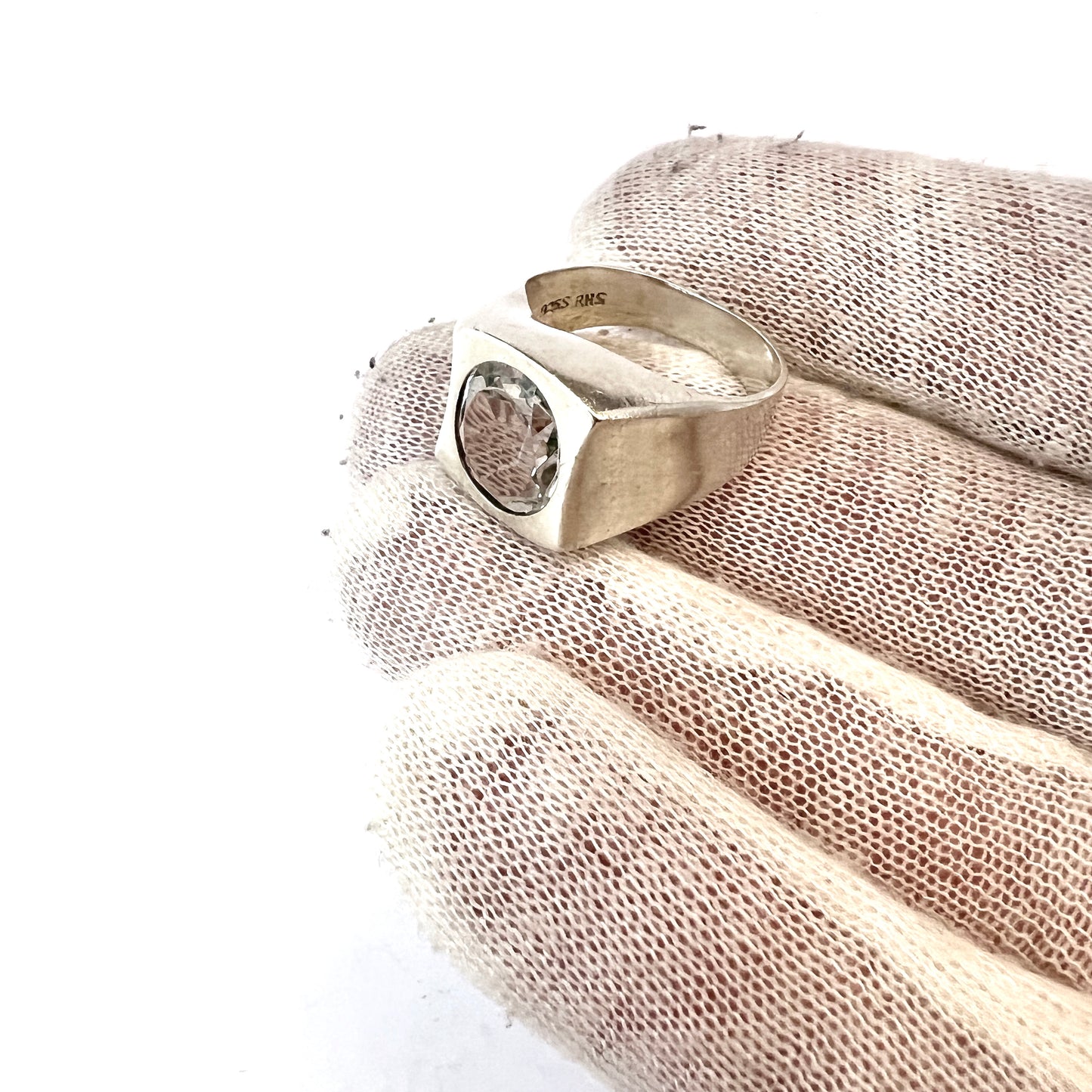 Flemming Rensch Nielsen, Denmark 1970s. Sterling Silver Quartz Ring.