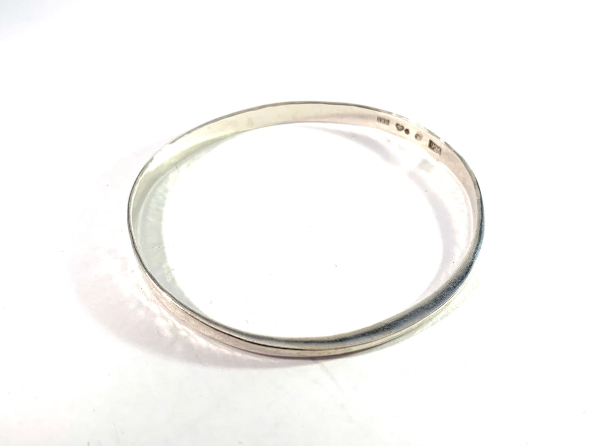 Olof Barve, Ibe Dahlquist, Sweden. Vintage Sterling Silver Bangle Bracelet. Signed