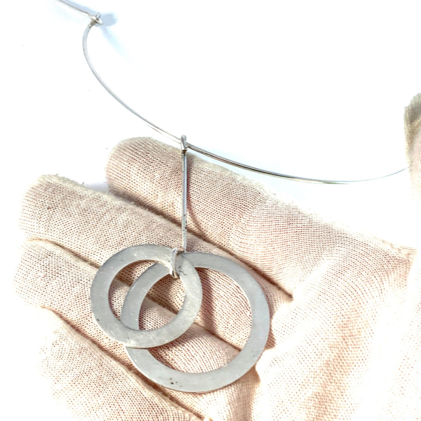 Sweden 1960-70s. Solid 835 Silver Necklace.