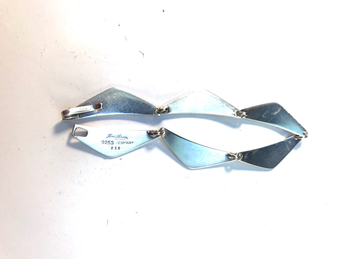 Bent Gabrielsen for Hans Hansen, Denmark 1950s Design no 238 Peak Sterling Bracelet