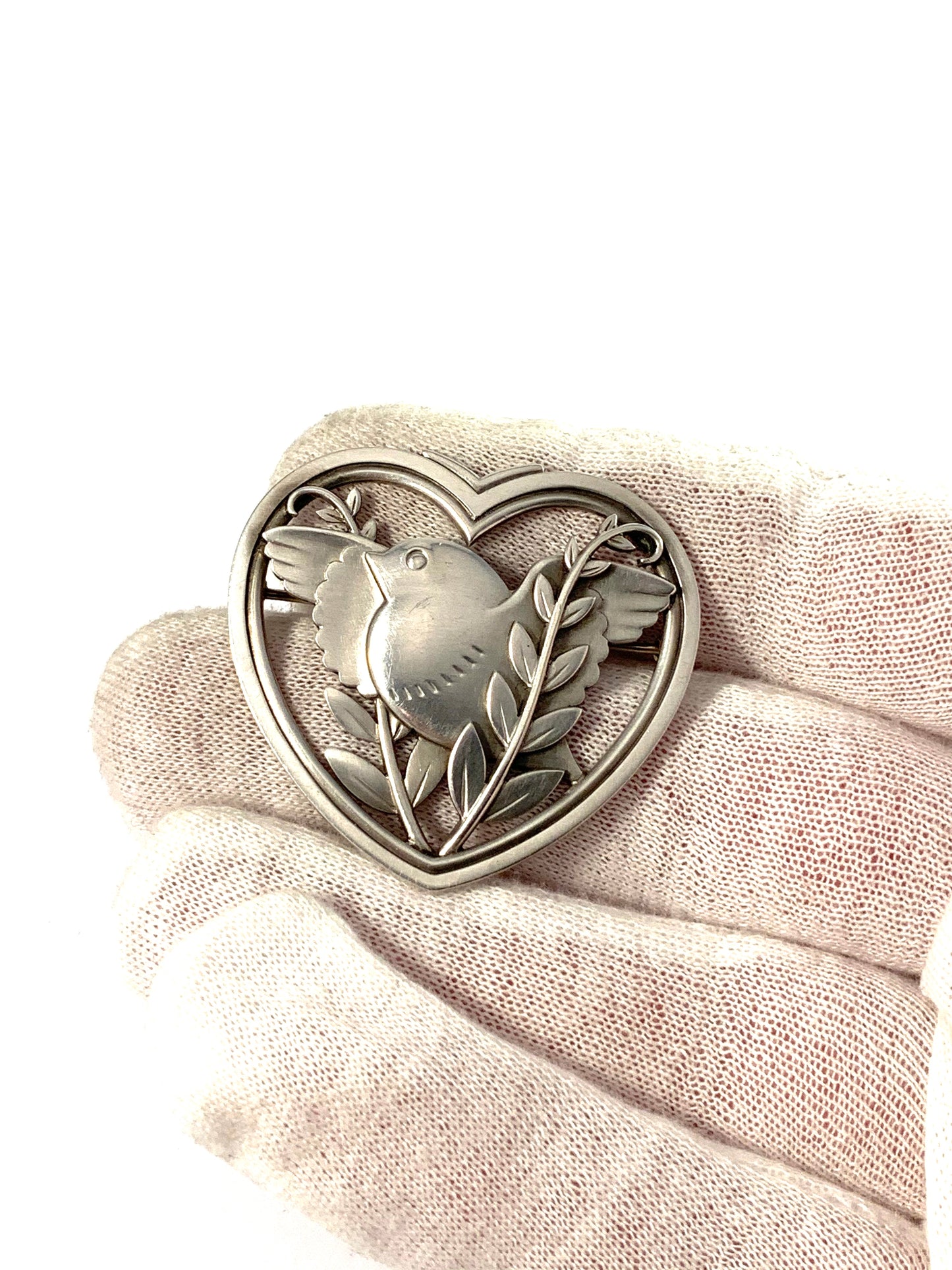Georg Jensen, designer Arno Malinowski, Denmark. Vintage Sterling Silver Brooch.