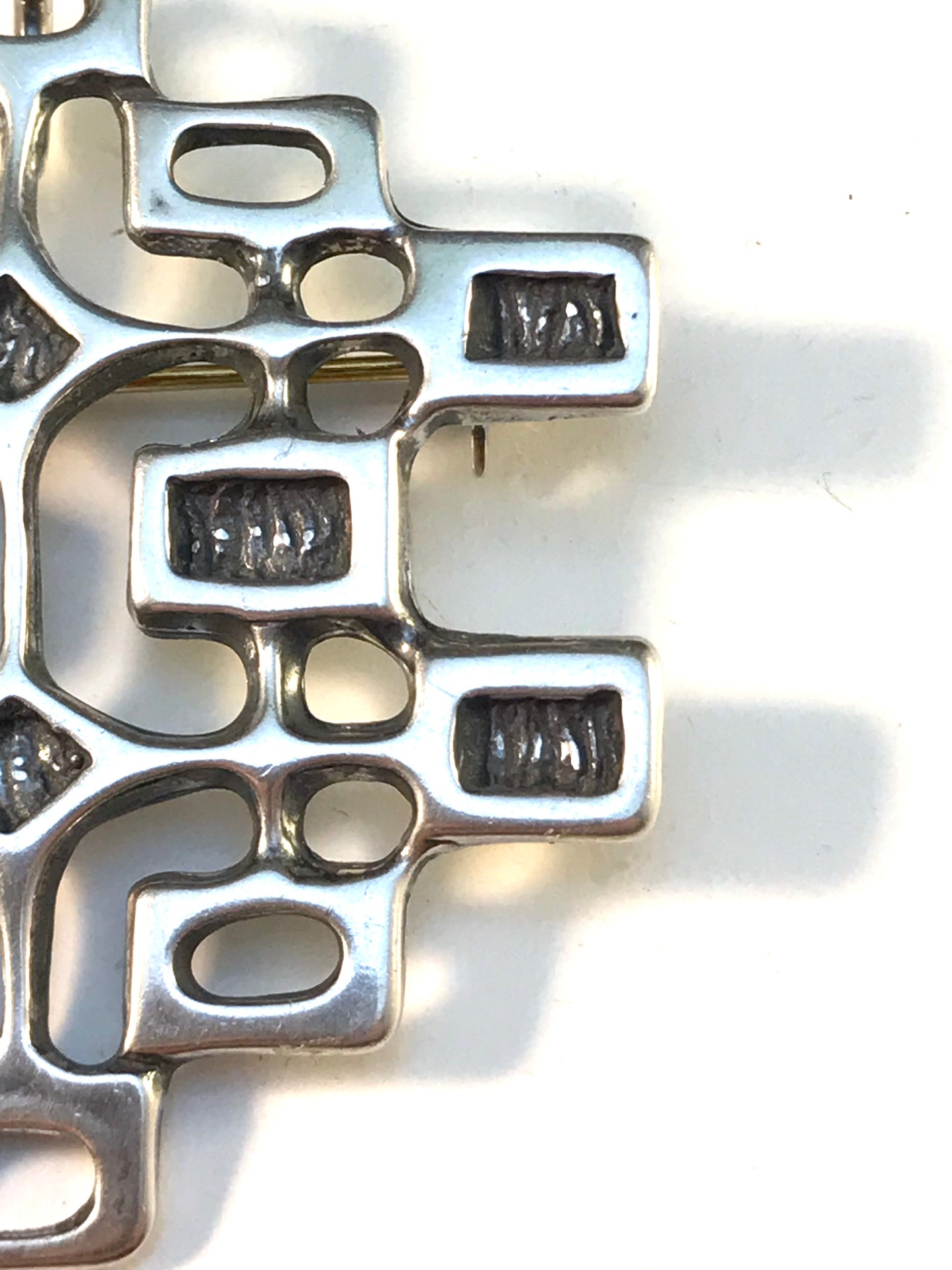 Unn Tangerud, for David Andersen Norway 1960s Sterling Silver Brooch Pendant.