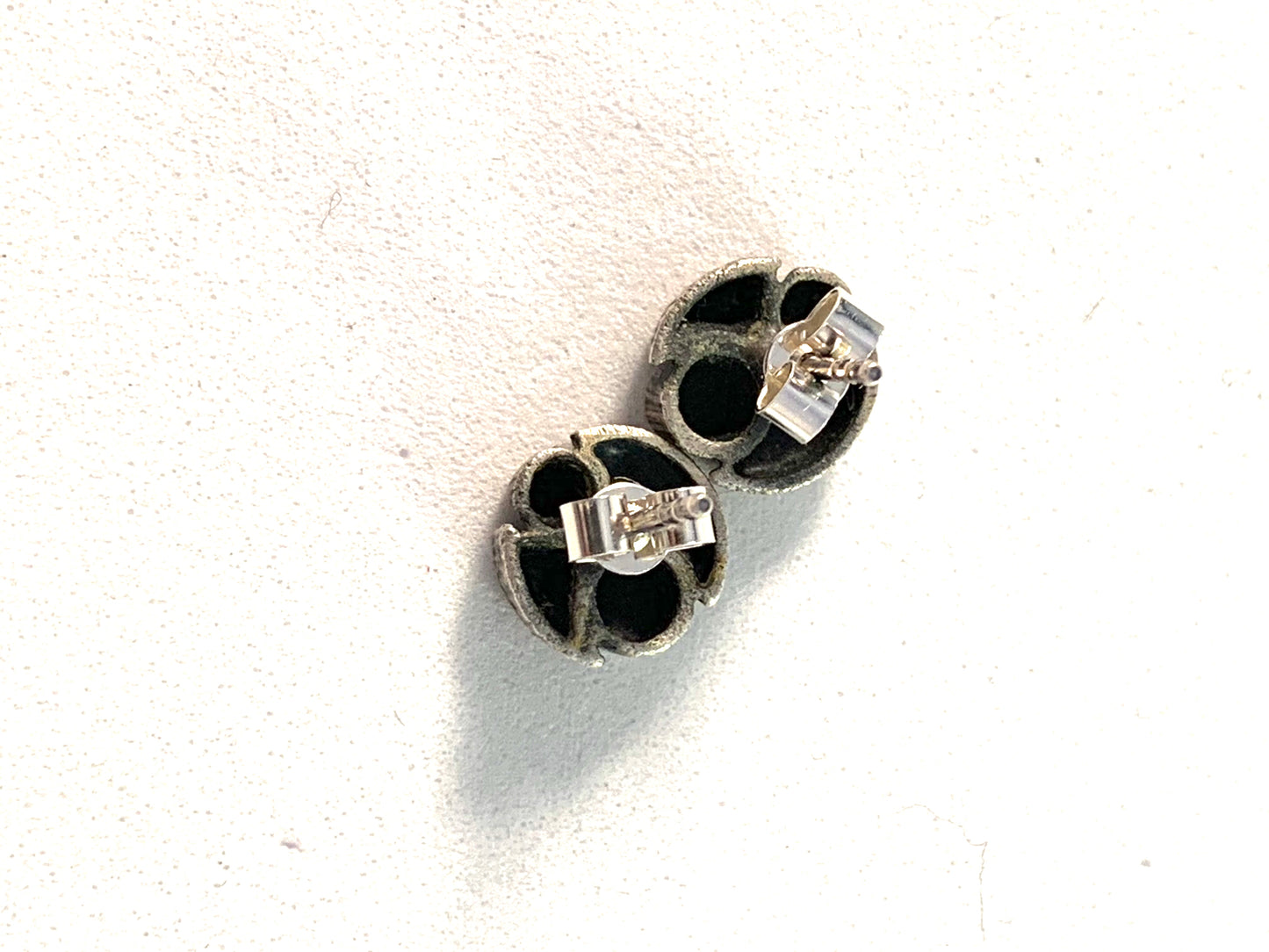 Karl Laine, Finland. Vintage Sterling Silver Stud Earrings.