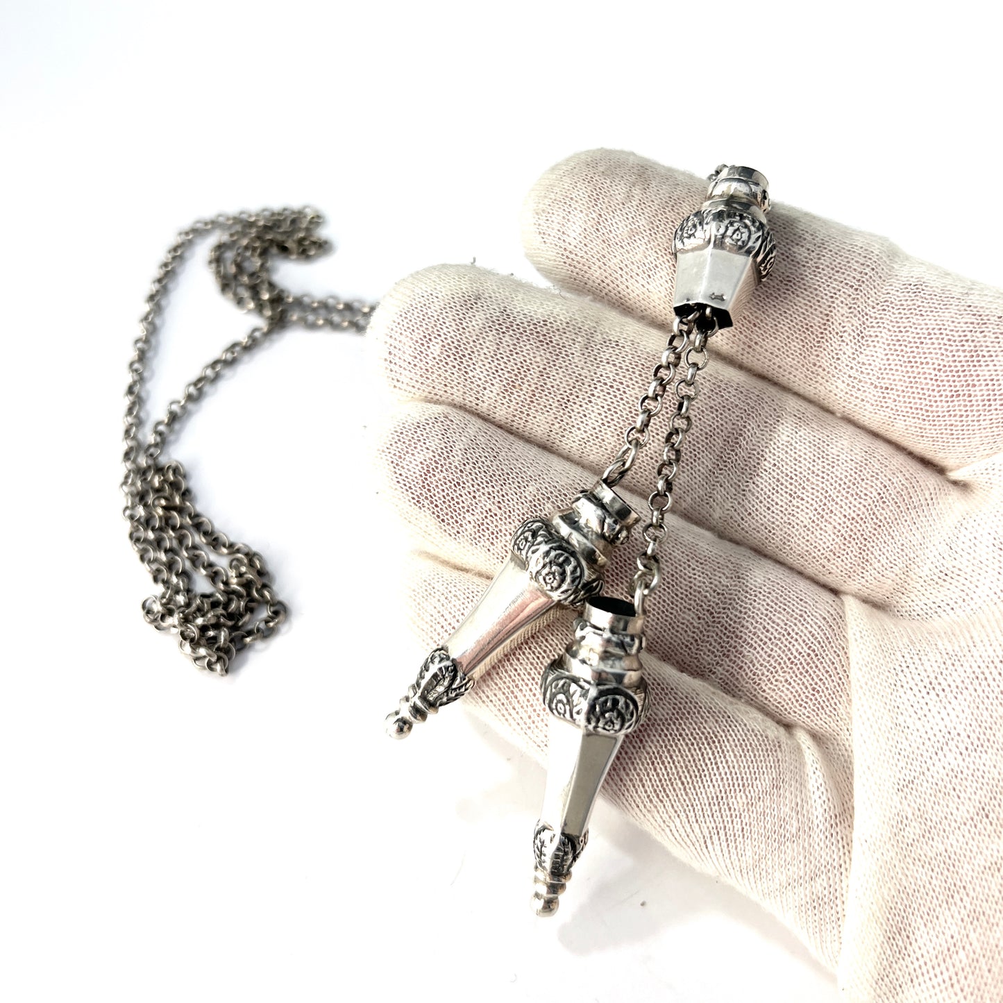 The Netherlands. Vintage 835 Silver Lariat Chain Necklace