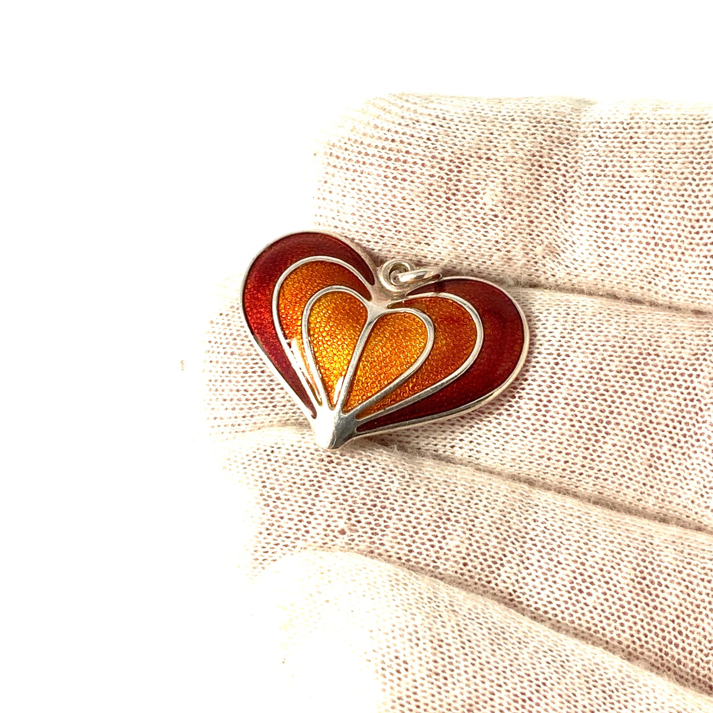 David-Andersen, Norway. Vintage Sterling Silver Enamel Pendant.