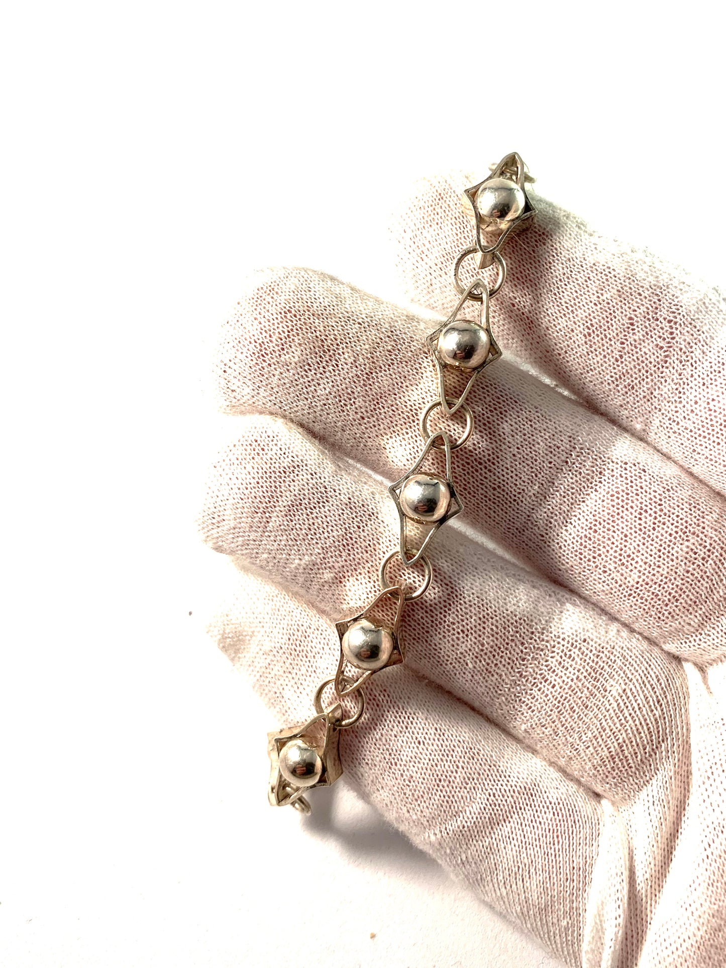 Lahden Kultakoru, Finland 1973 Vintage 830 Silver Bracelet.