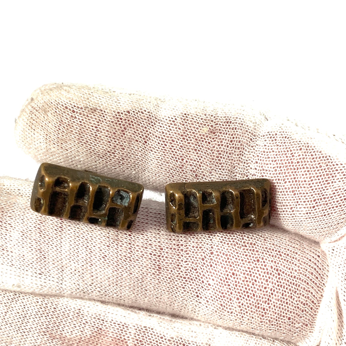 Robbert, Stockholm 1970s Bronze Pair of Cufflinks.