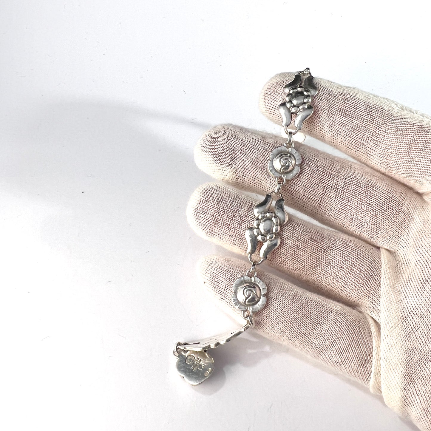 Georg Jensen, Denmark 1950. Vintage Sterling Silver Bracelet. Design 18.