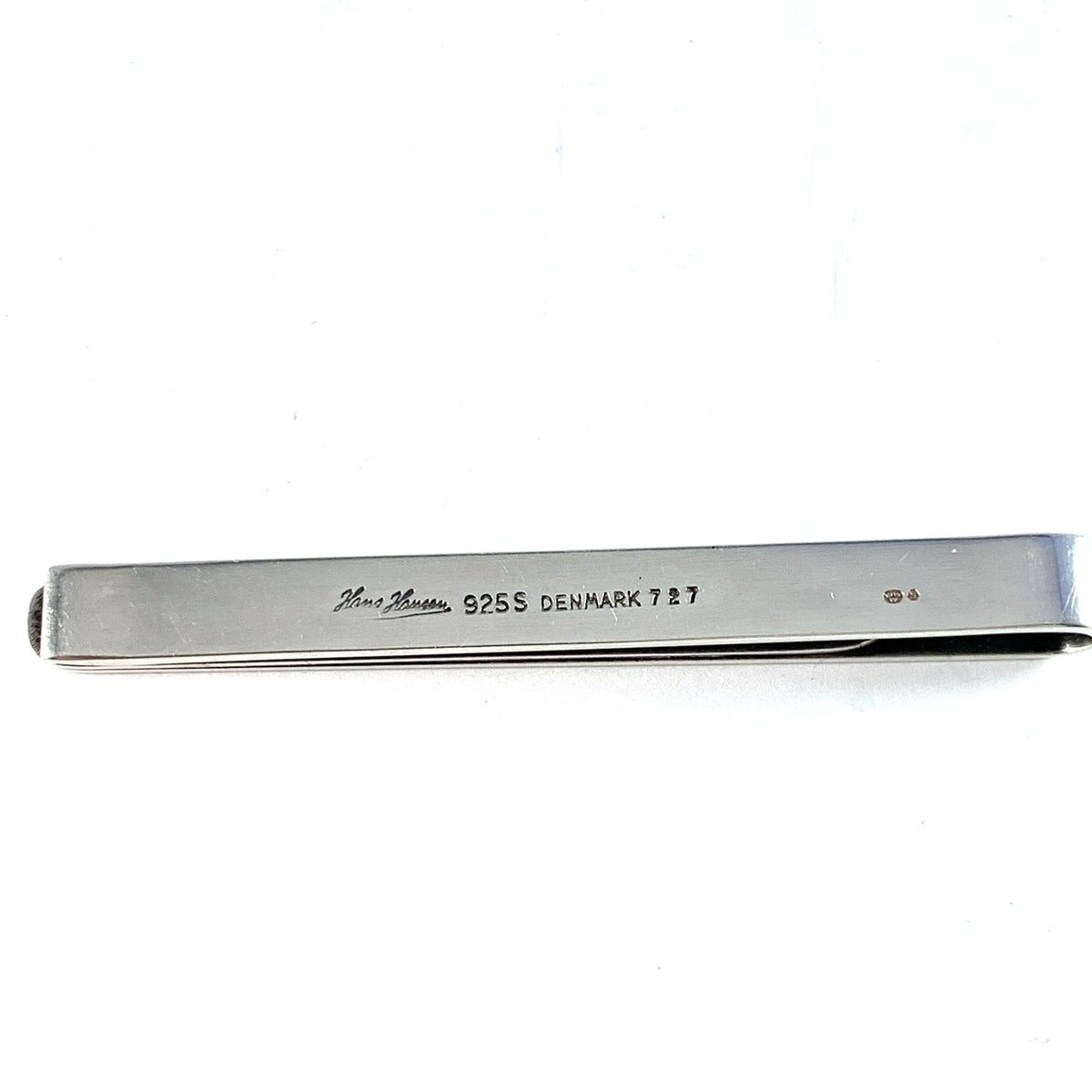 Hans Hansen, Denmark. Vintage Mid Century Sterling Silver Tie Bar. Design 727.
