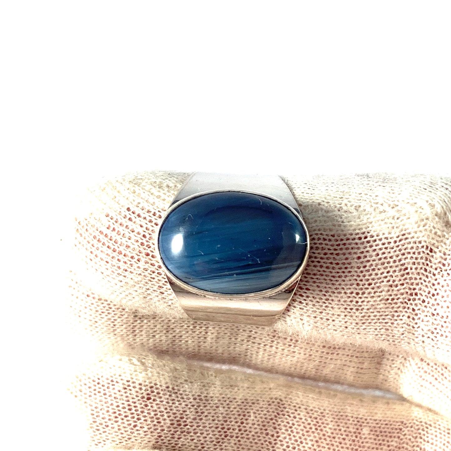 Marnefeldt, Sweden 1969. Vintage Sterling Silver Bergslagen-stone Ring.