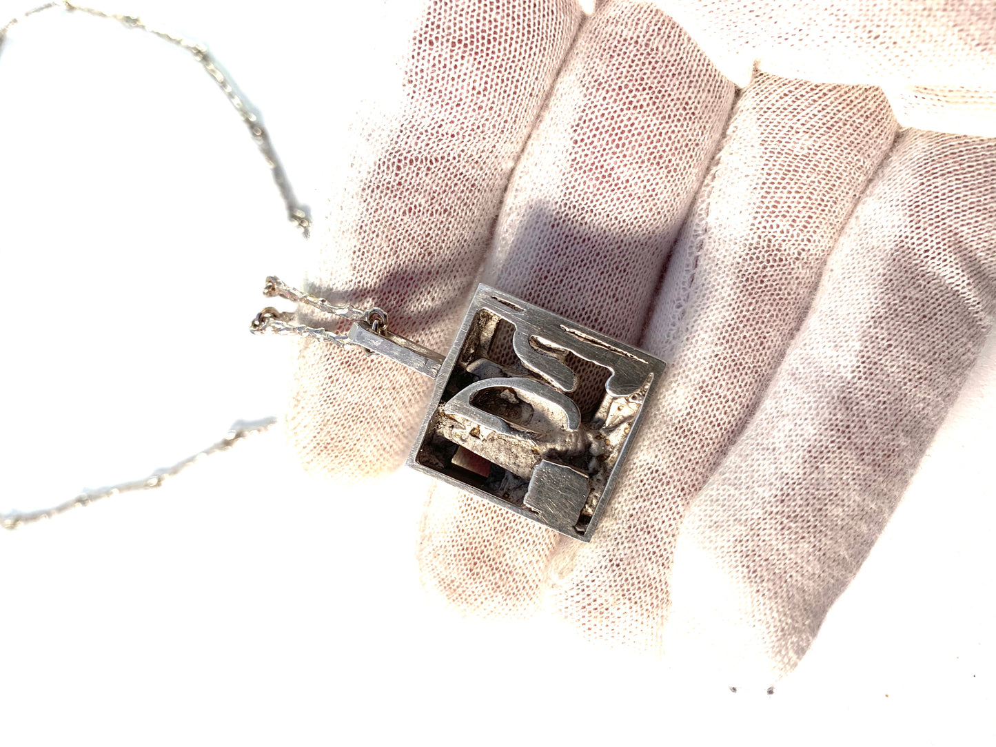 Jorma Laine for Kultateollisuus Finland Vintage Chunky Silver Necklace.