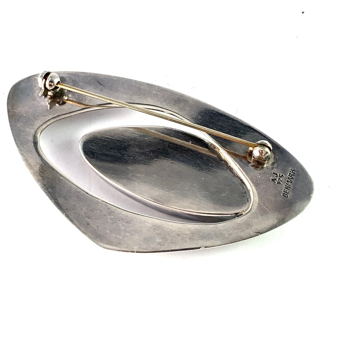 Arne Johansen, Denmark 1950-60s Large Sterling Silver Abalone Brooch.