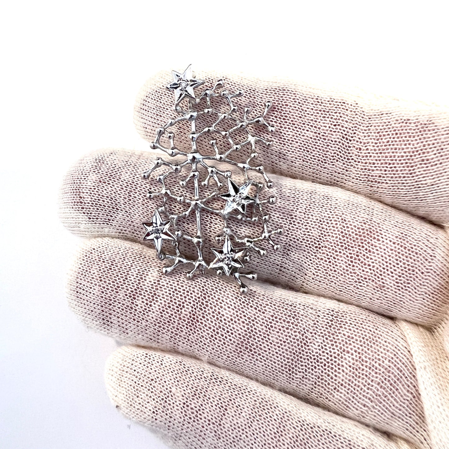 Tapio Wirkkala for Kultakeskus Finland Sterling Pendant Pendant. "Starry Sky"