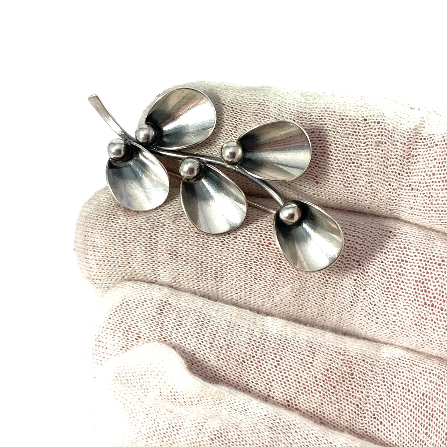 Niels Erik From, Denmark 1950-60s Sterling Silver Brooch.