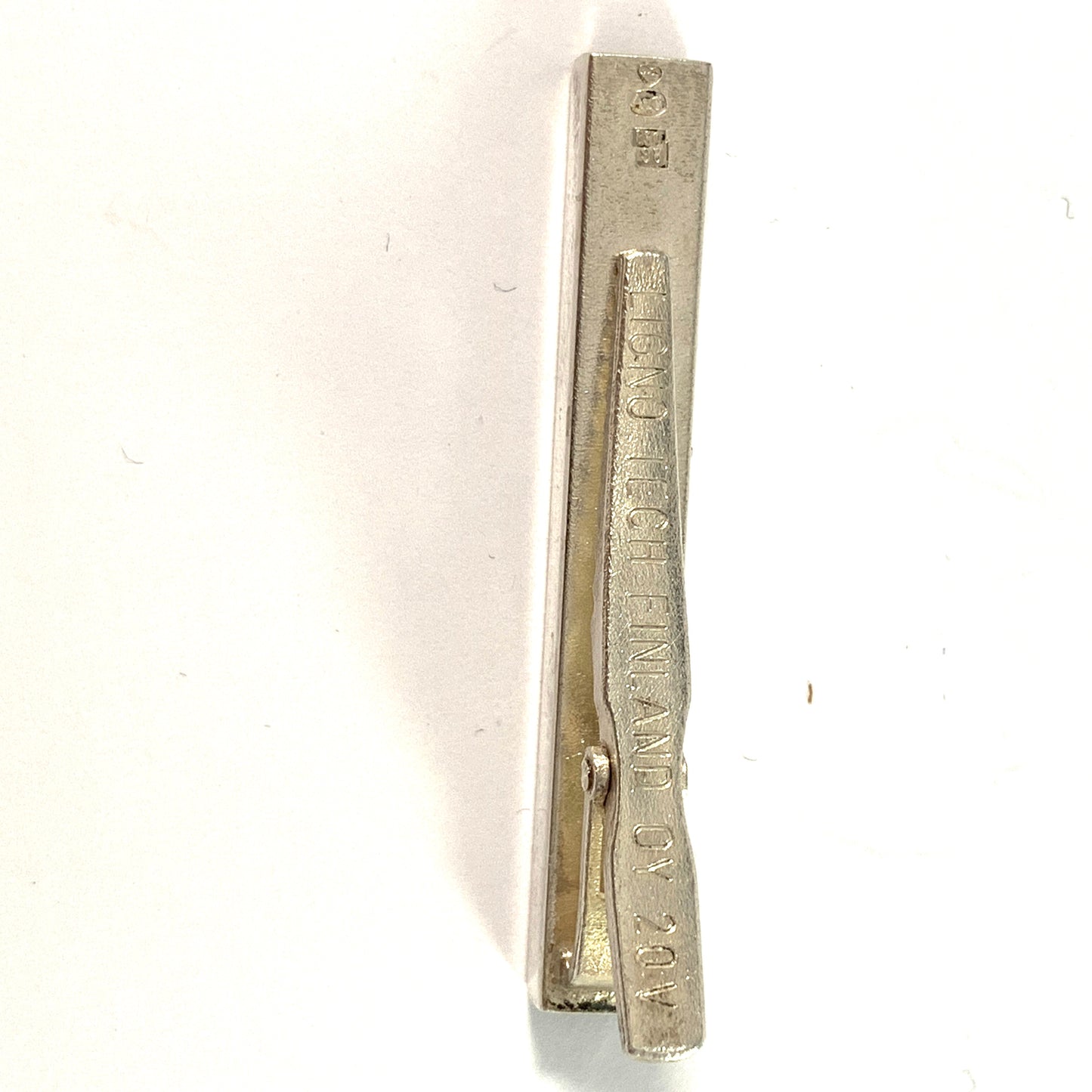 AnC, Finland. Vintage Solid Silver Labradorite Tie-Clip