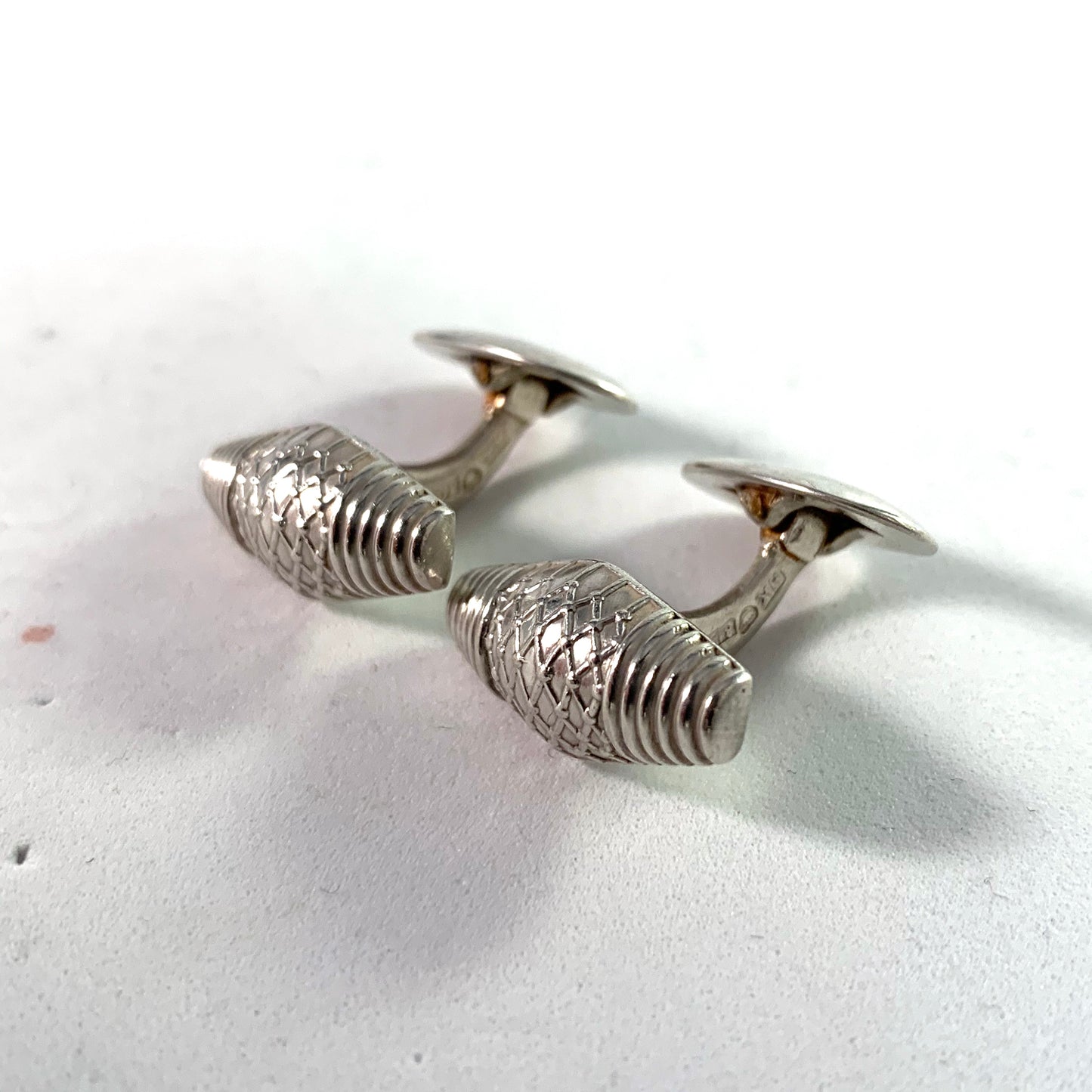 Heikki Kaksonen for Kaunis Koru, Finland 1955 Silver Cufflinks.