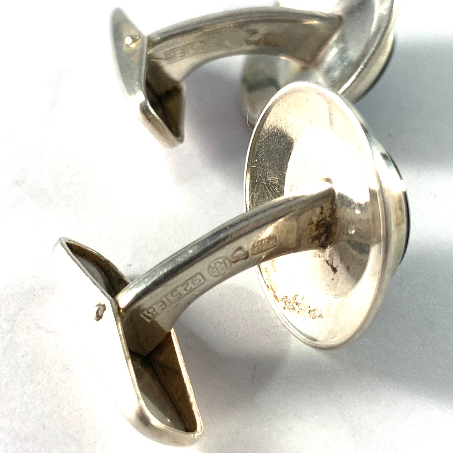 Kalevala Koru, Finland 1982. Vintage Sterling Silver Labradorite Cufflinks.