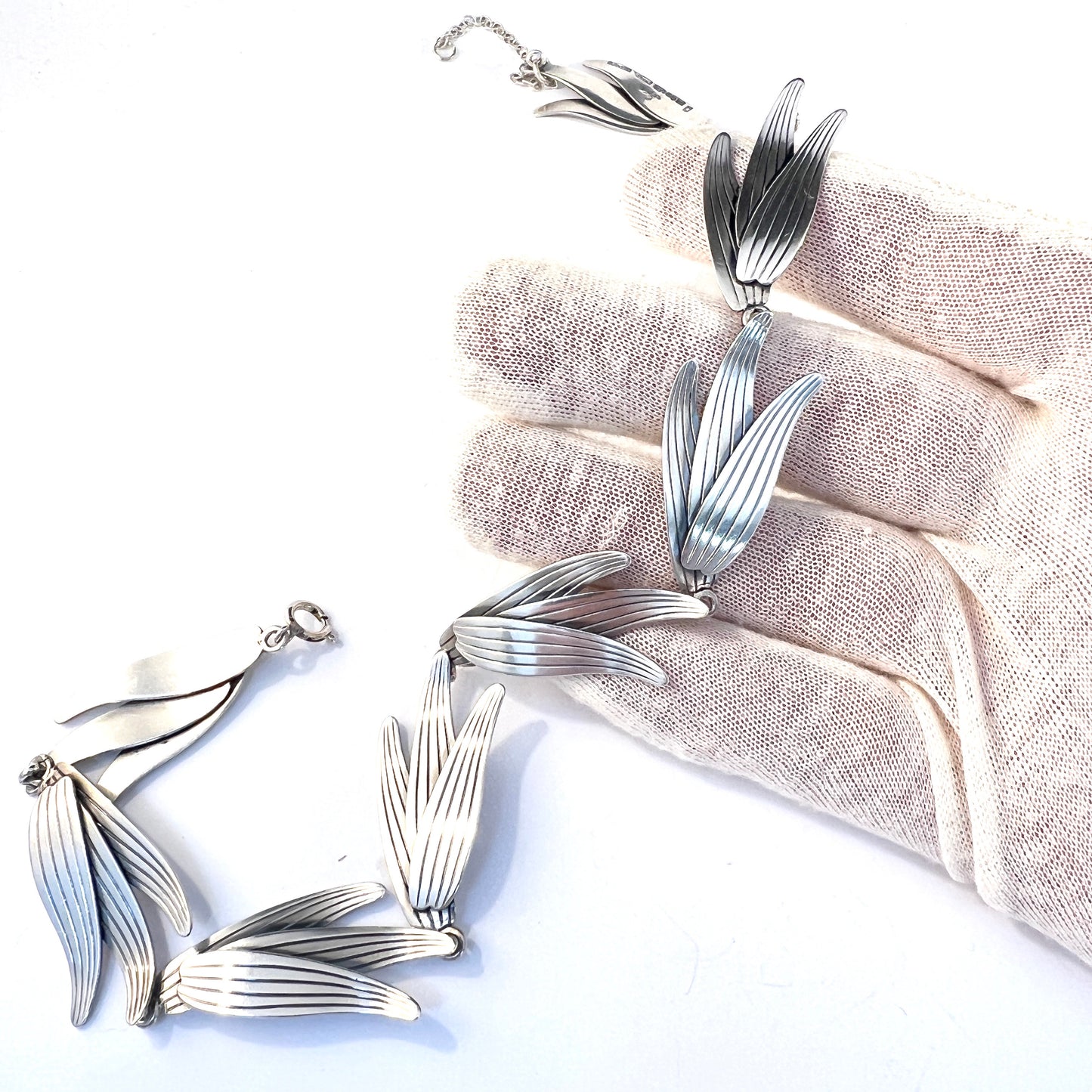 Sigurd Persson for Stigbert, Sweden 1949. Vintage Sterling Silver Necklace.