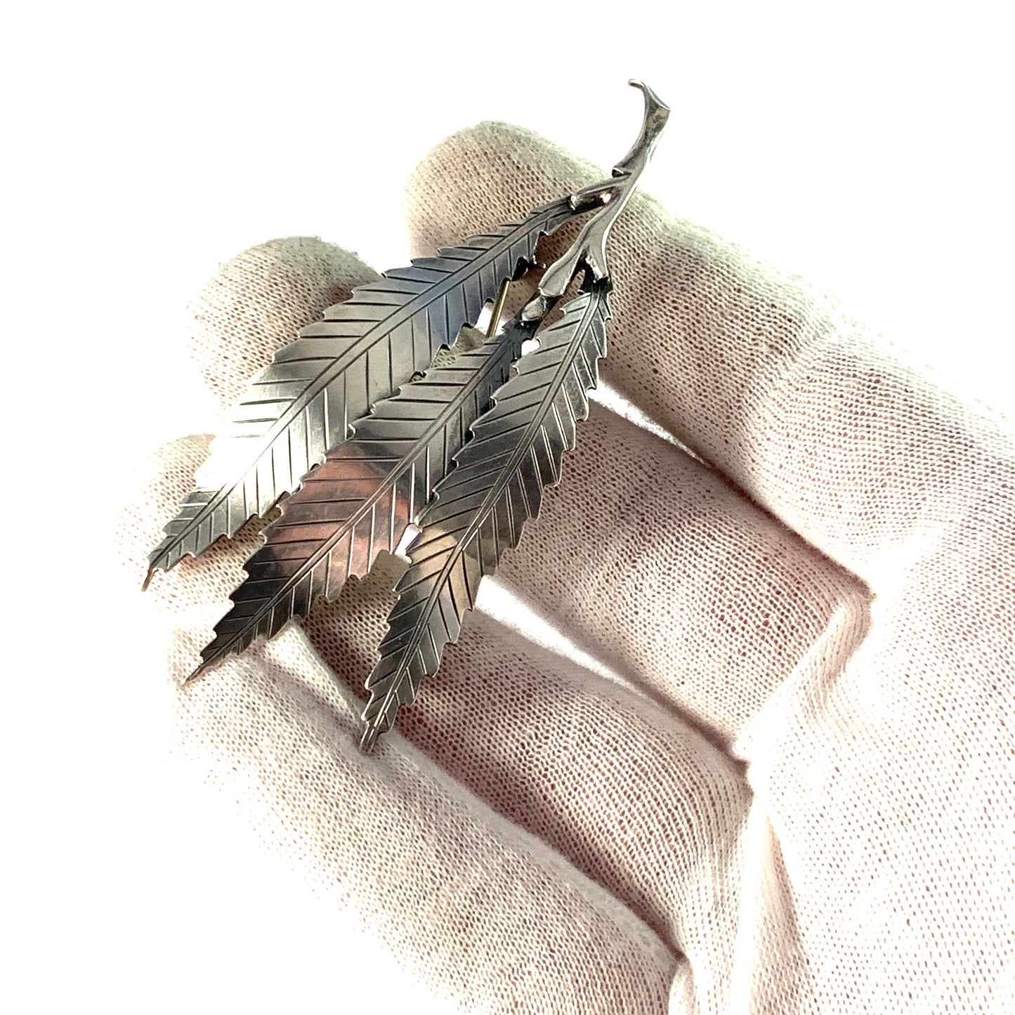 Gertrud Engel for A Michelsen Sweden 1953 Large Sterling Silver Brooch. Signed