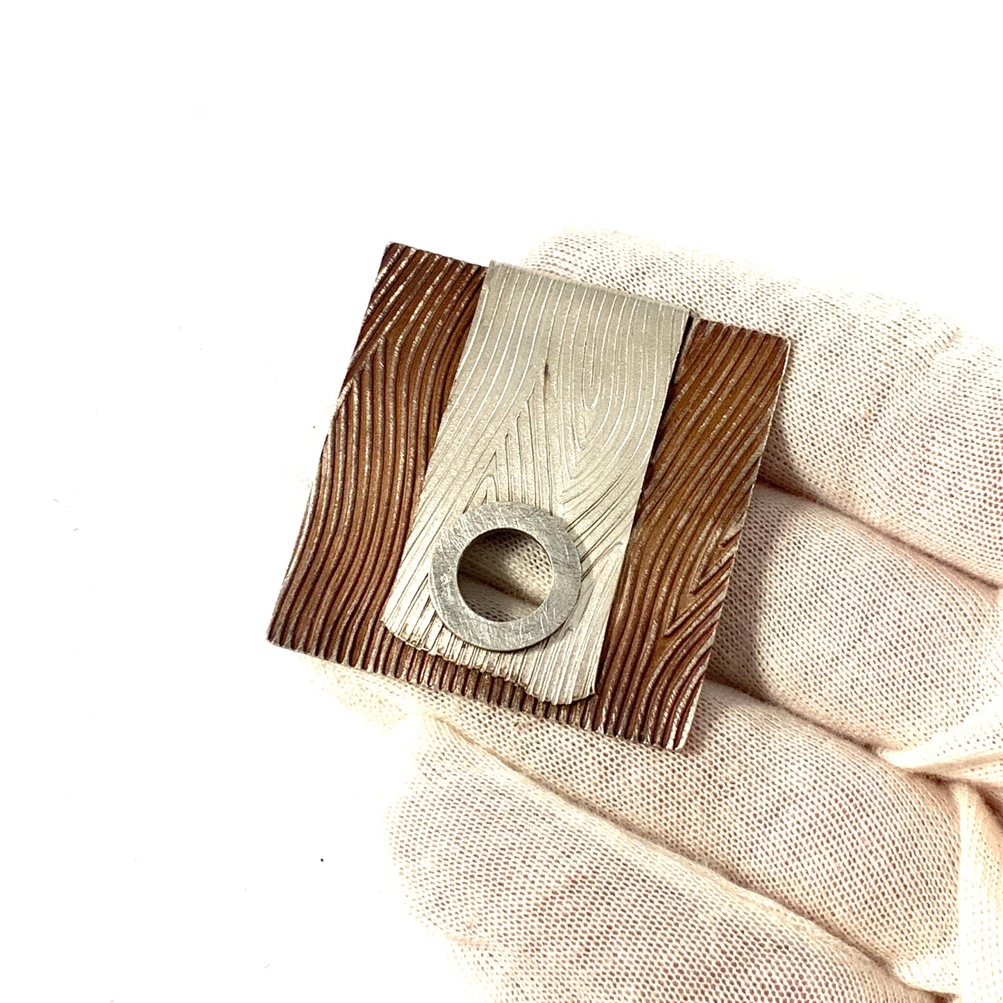 Jan Suchodolski, Warsaw, Poland. Vintage Modernist Brutalist Brooch.