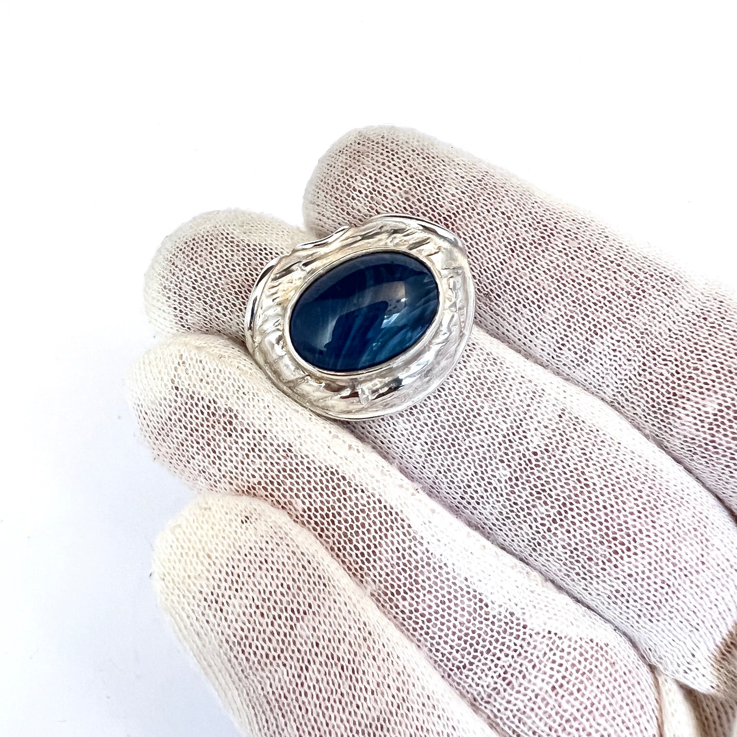 ノードストローム、スウェーデン 1989 年。ヴィンテージ スターリング シルバー ベルグスラーゲン ストーン ペンダント。